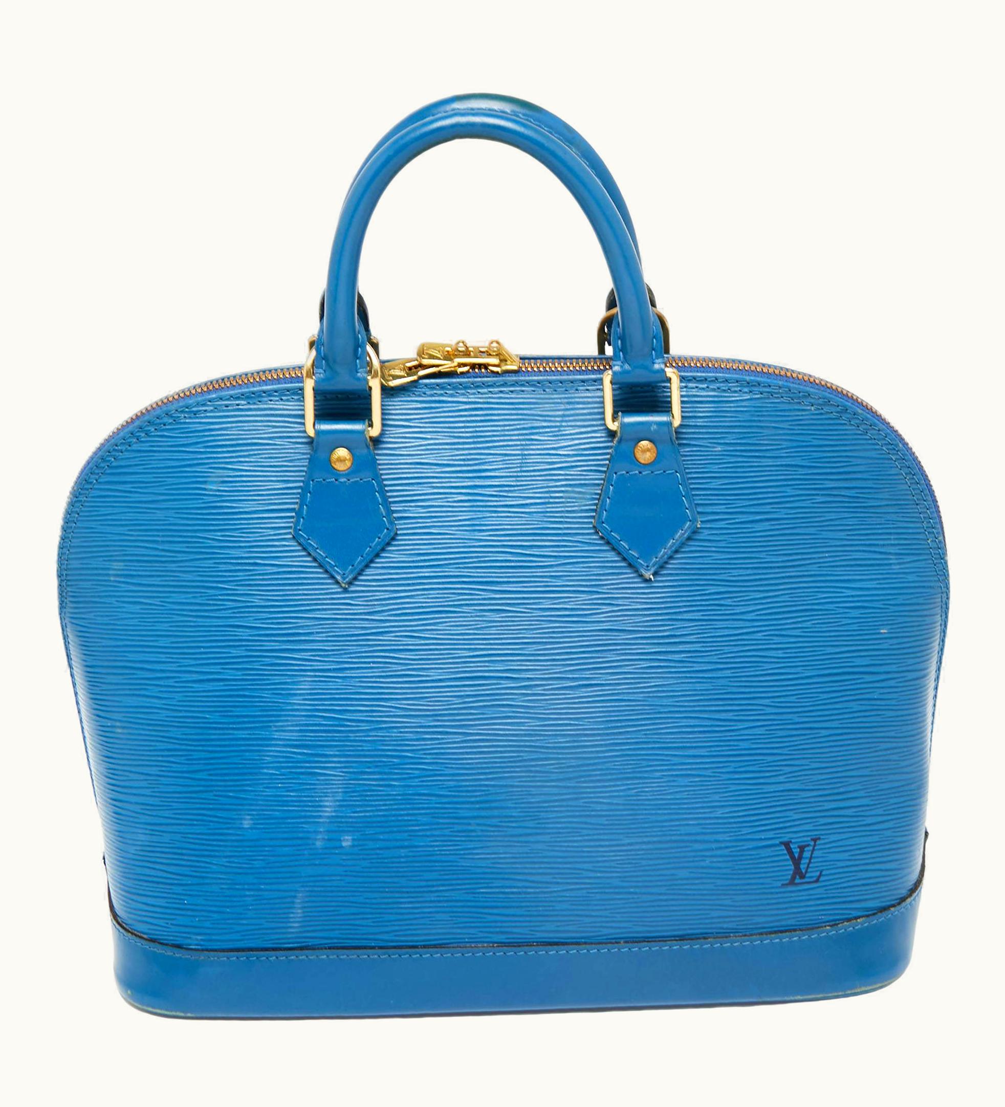 Louis Vuitton Louis Vuitton Toledo Blue Epi Leather Alma Pm Bag