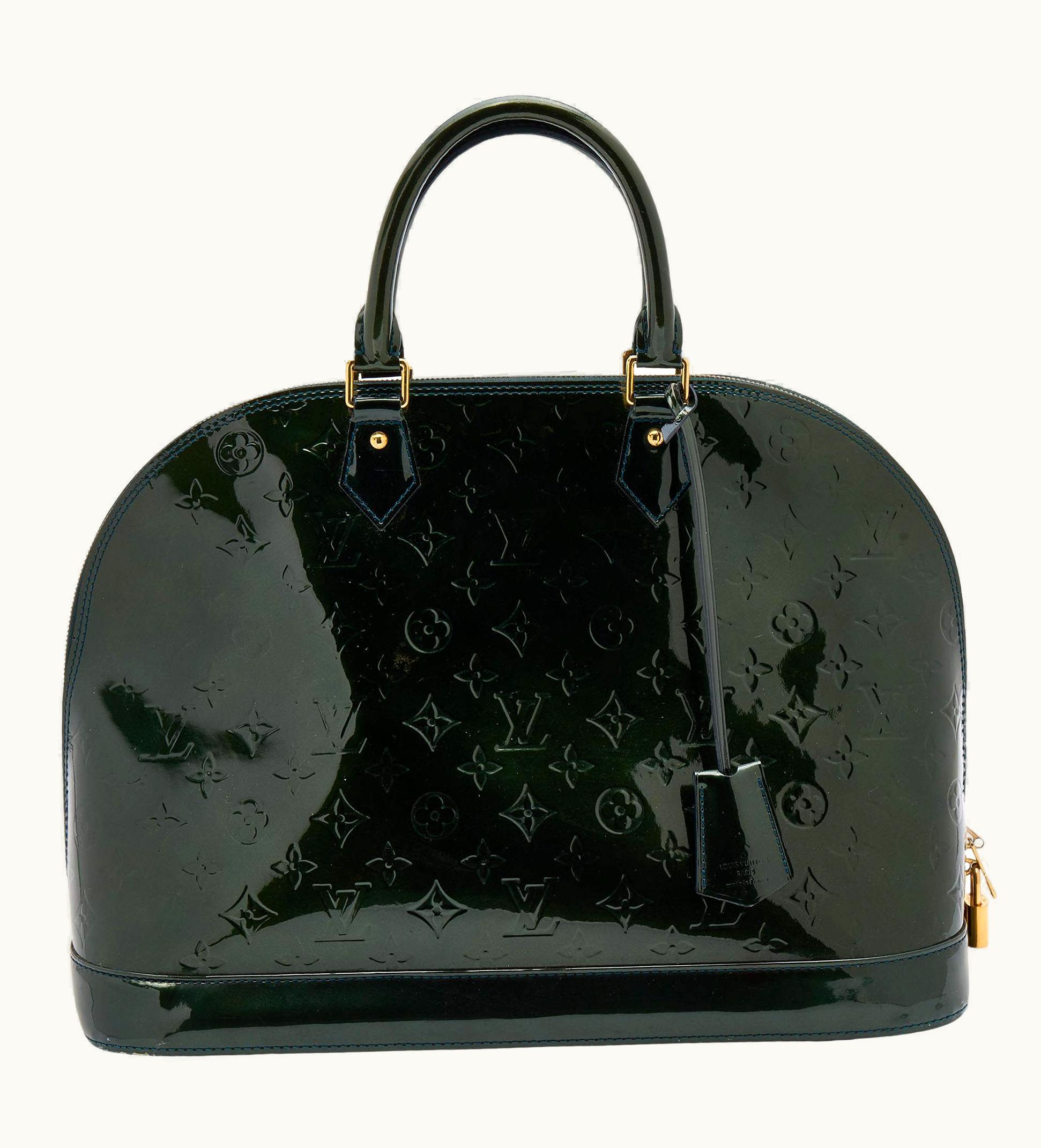 Louis Vuitton Louis Vuitton Vert Bronze Monogram Vernis Alma Gm Bag