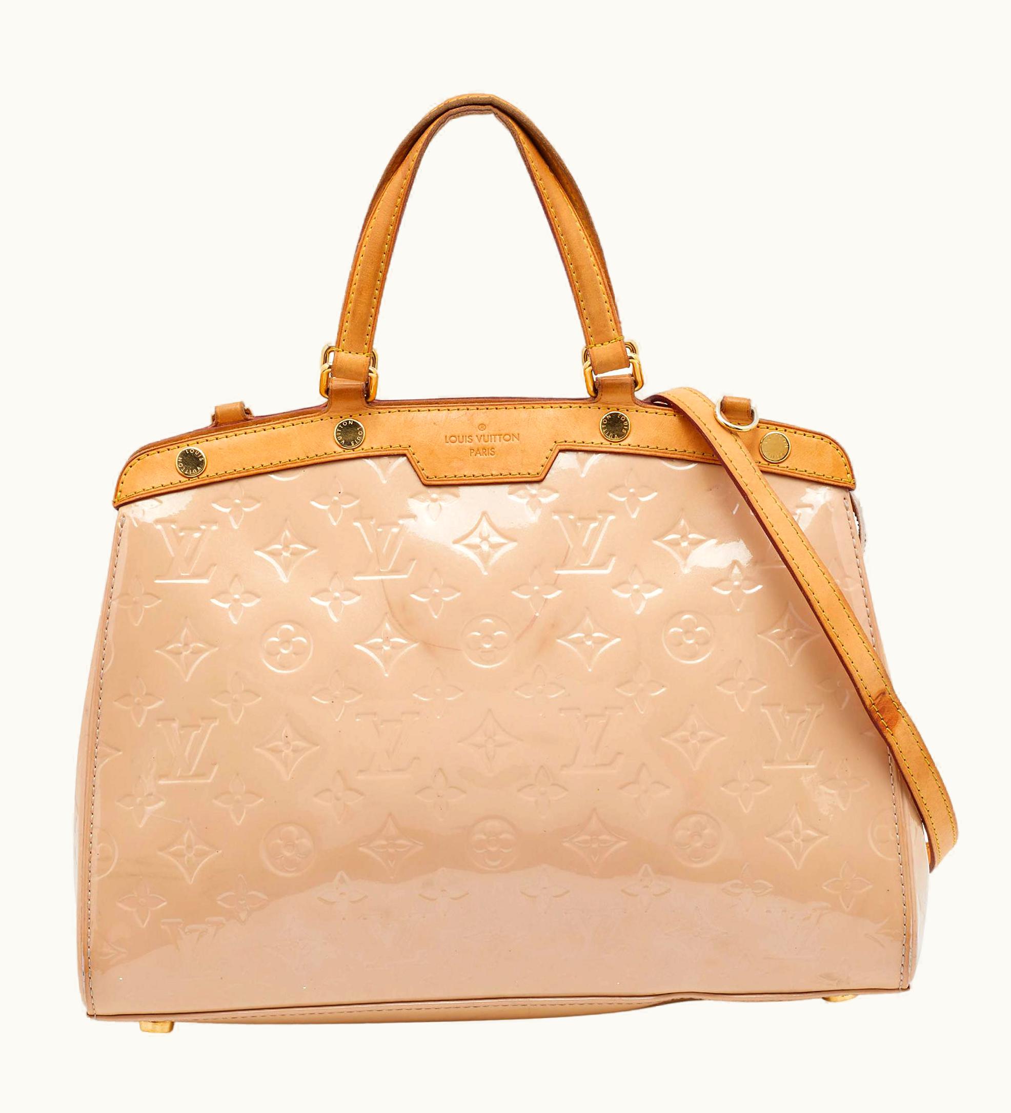 Louis Vuitton Louis Vuitton Blanc Corail Monogram Vernis Brea mm Bag
