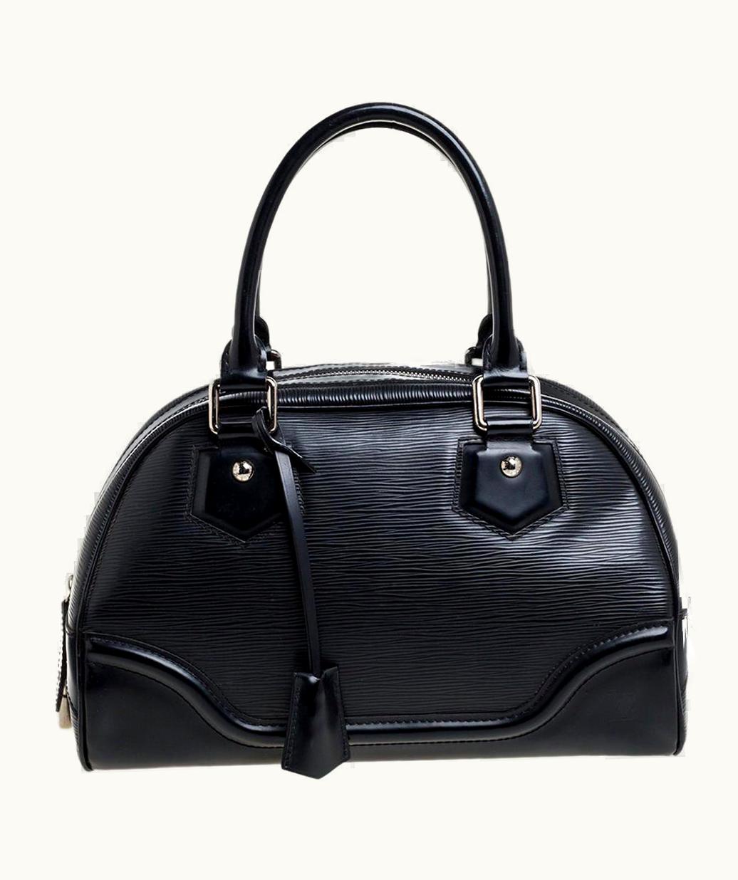 Louis Vuitton Louis Vuitton Black Epi Leather Bowling Montaigne Pm Bag
