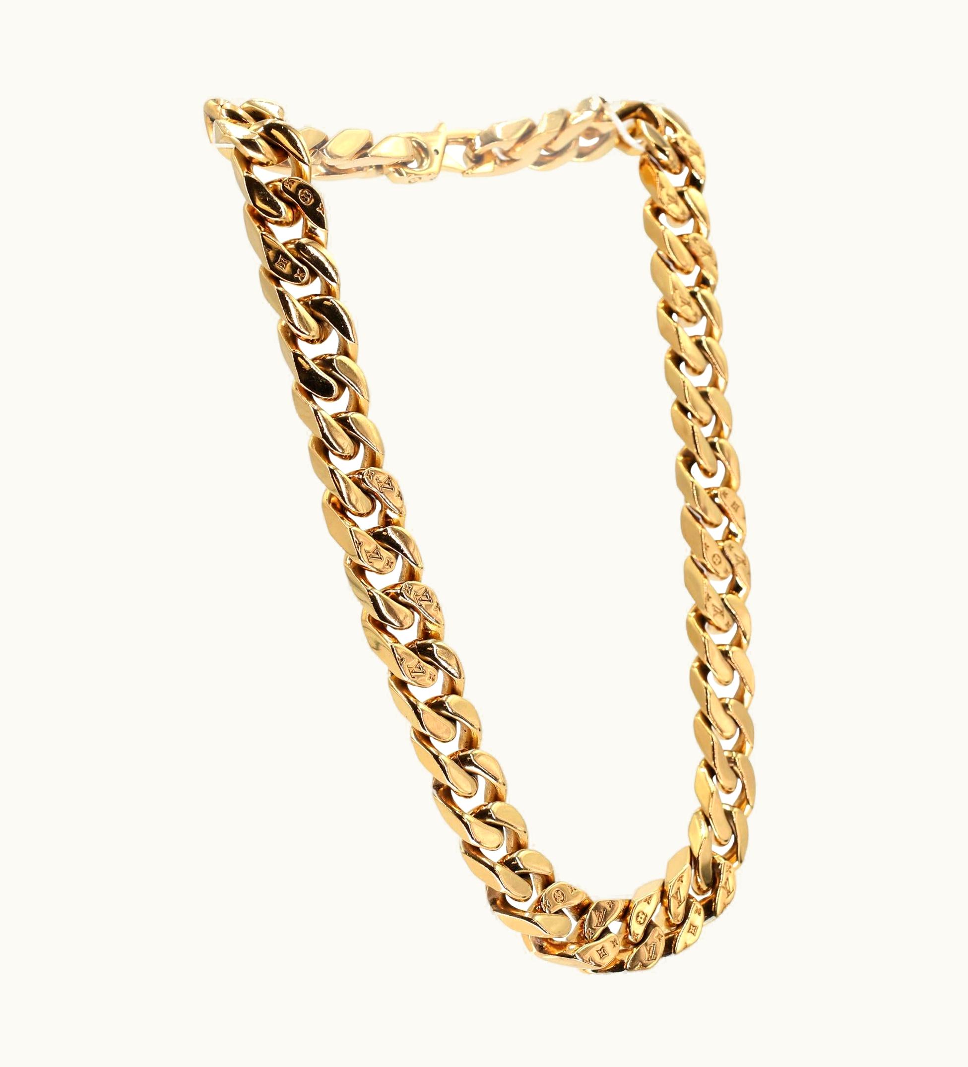 Louis Vuitton Louis Vuitton Collier Chain Links Necklace Gold Lv-j1101p-a002