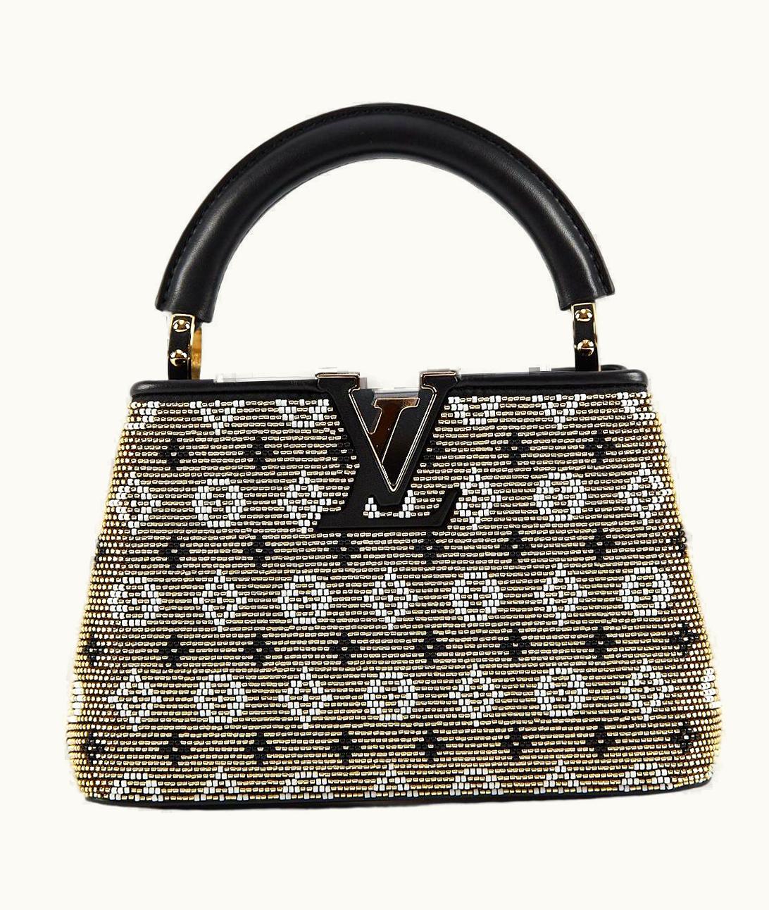 Louis Vuitton Louis Vuitton Limited Edition Capucine Mini Bag Black, White & Gold