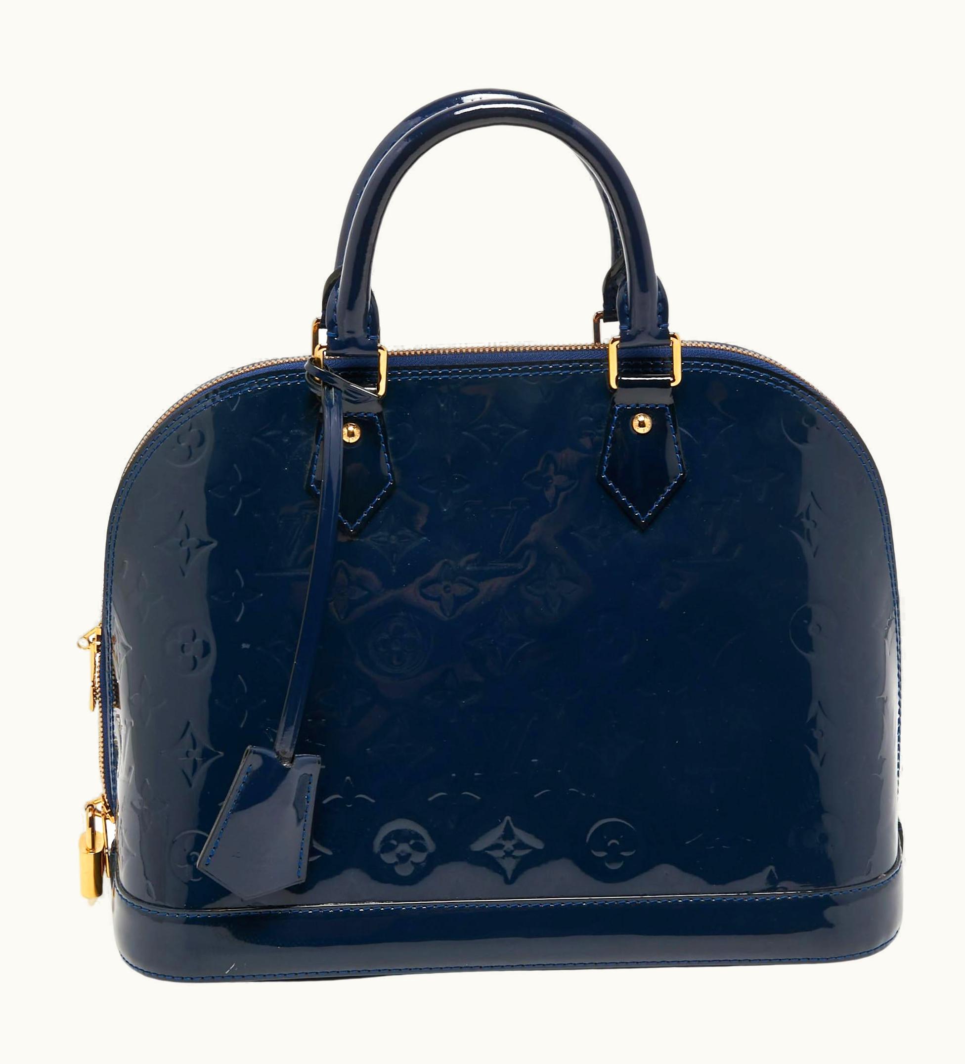 Louis Vuitton Louis Vuitton Grand Blue Monogram Vernis Alma Pm Bag