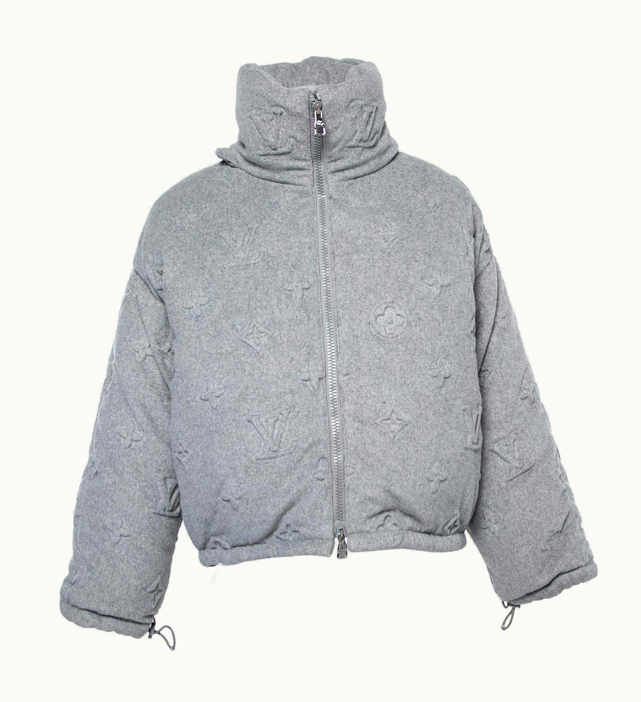 Louis Vuitton Louis Vuitton Grey Cashmere Monogram Boyhood Puffer Jacket Xxs