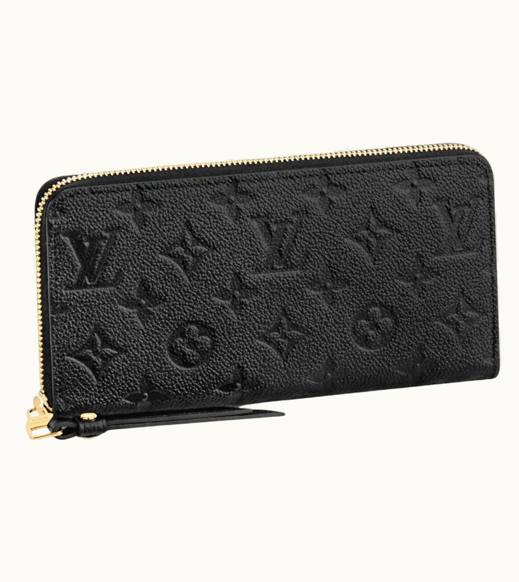 Louis Vuitton Louis Vuitton Black Monogram Empreinte Cowhide Leather Zippy Wallet