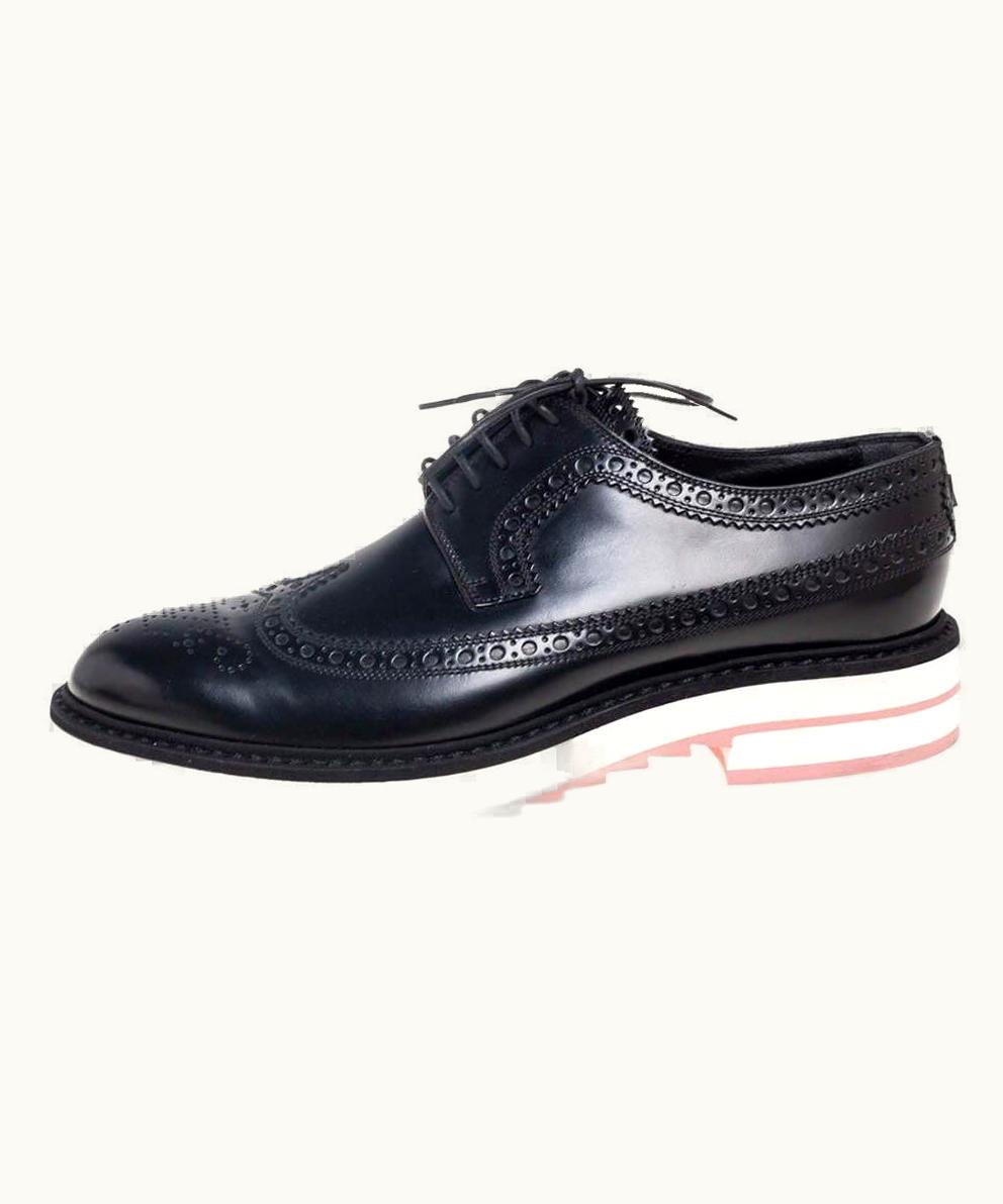 Louis Vuitton Louis Vuitton Black Brogue Leather Lace Up Derby
