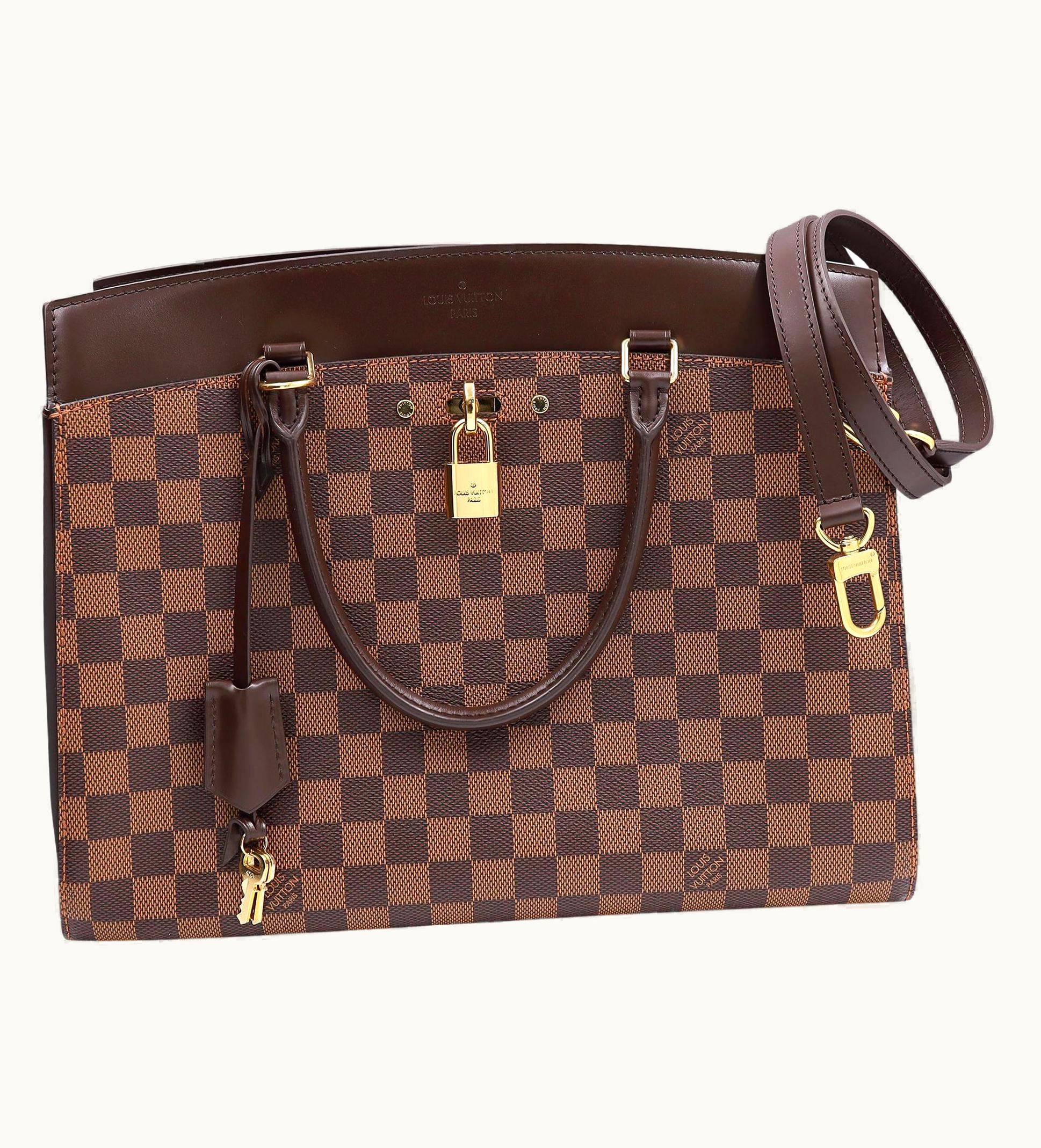 Louis Vuitton Louis Vuitton Damier Ebene Rivoli mm Brown Ladies Tote Handbag