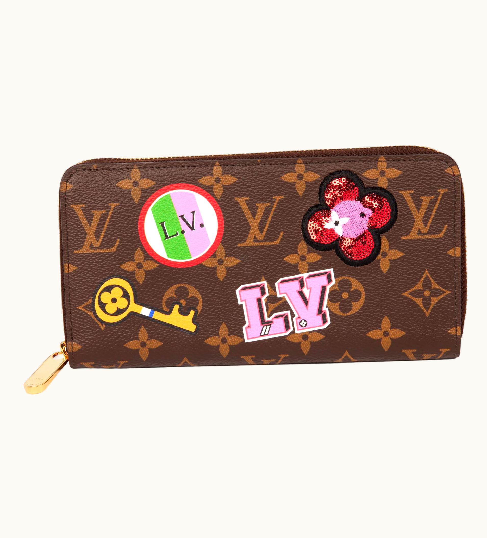 Louis Vuitton Louis Vuitton Brown Monogram Coated Canvas Prints & Patches Zippy Wallet