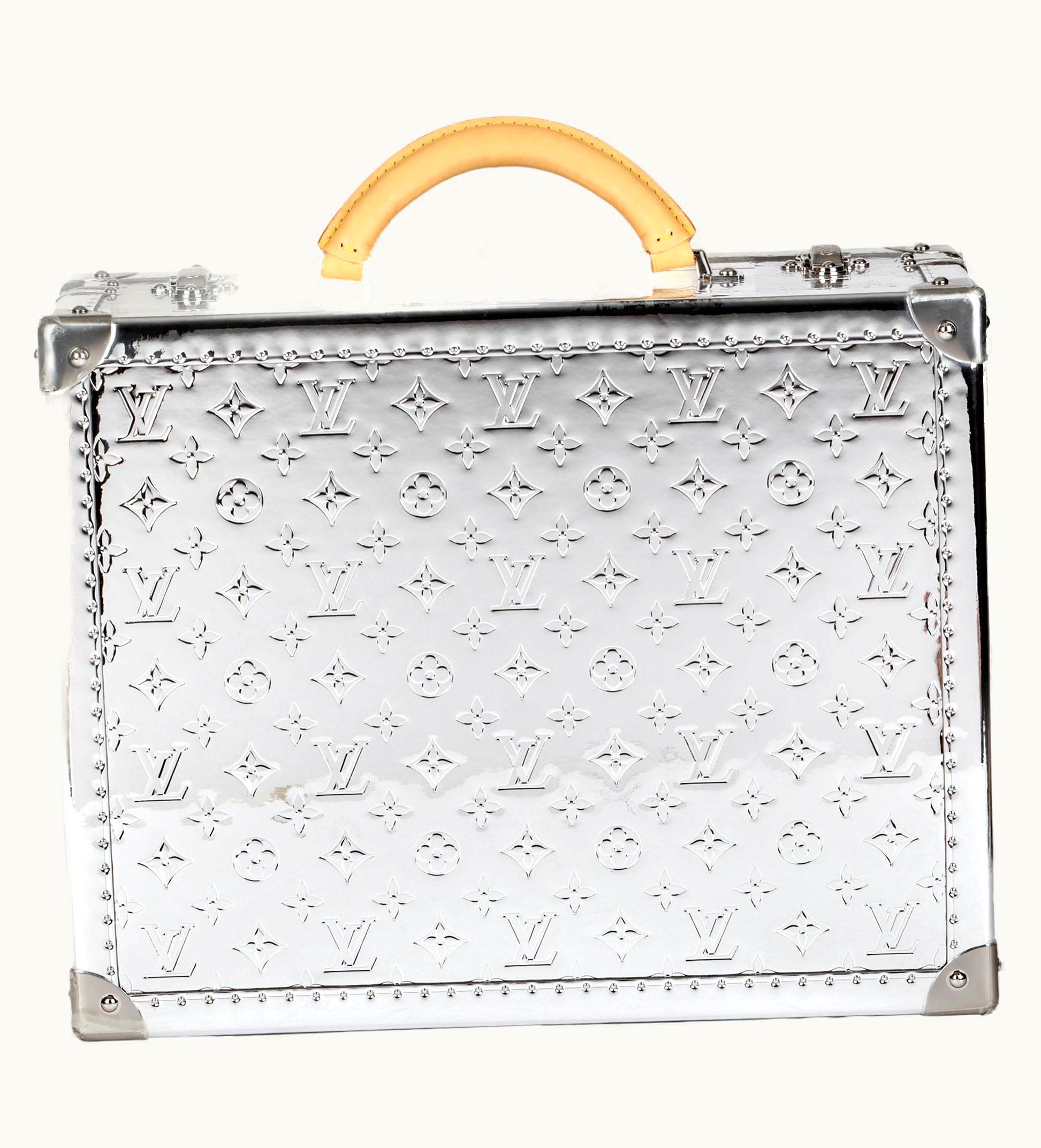 Louis Vuitton Louis Vuitton Silver Mirror Monogram Vinyl & Vachetta Leather Cotteville