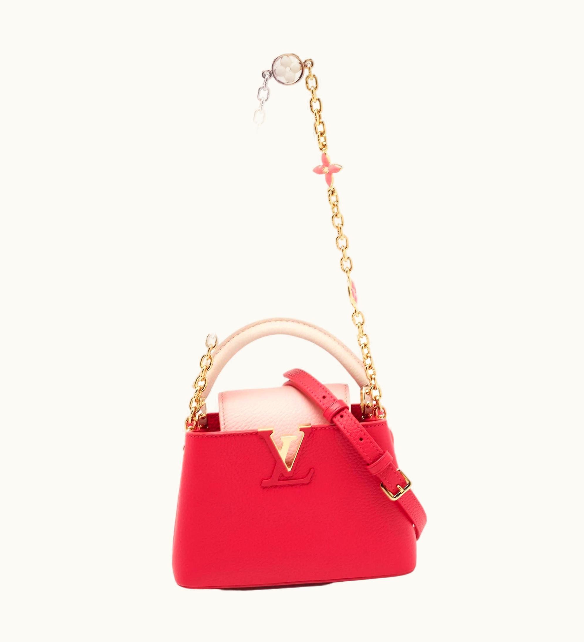 Louis Vuitton Louis Vuitton Rose Pondichéry Pink Taurillon Leather Capucines Mini Bag