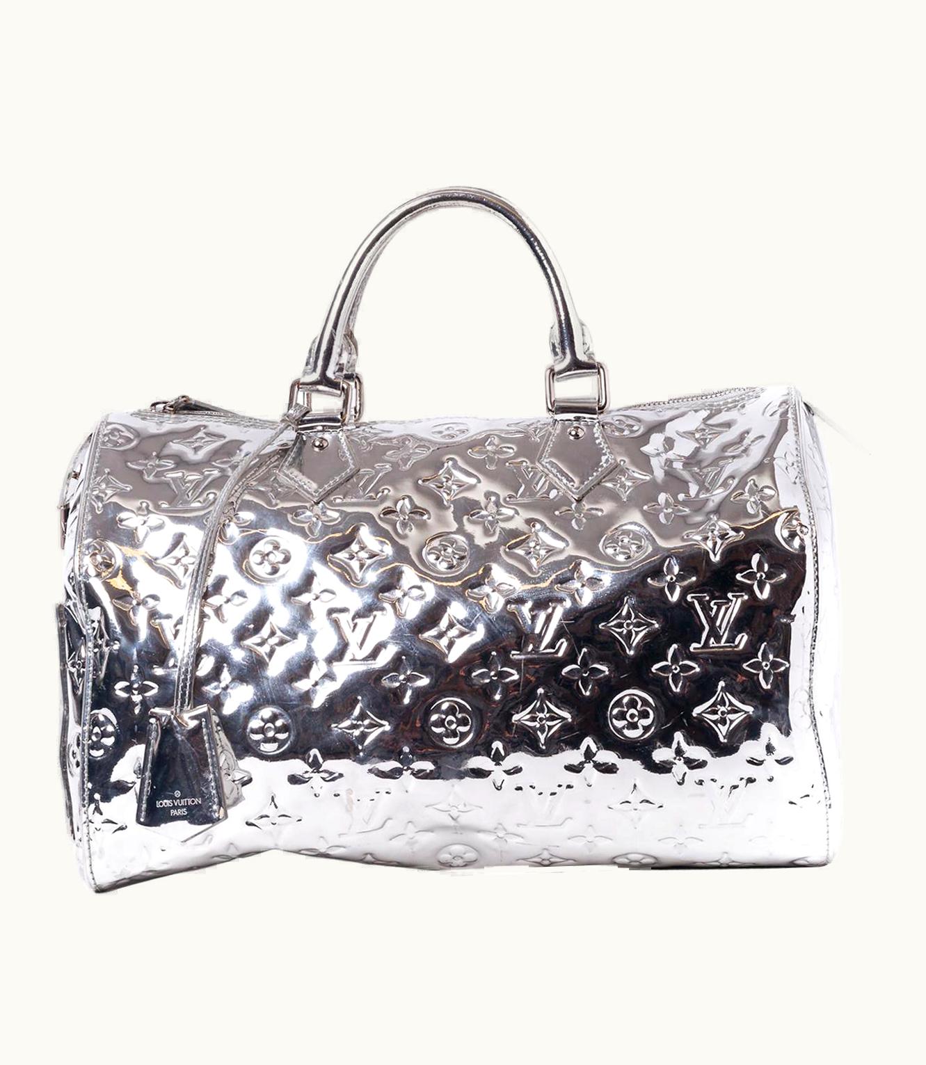 Louis Vuitton Louis Vuitton Limited Edition Silver Monogram Miroir Speedy 35 Runway