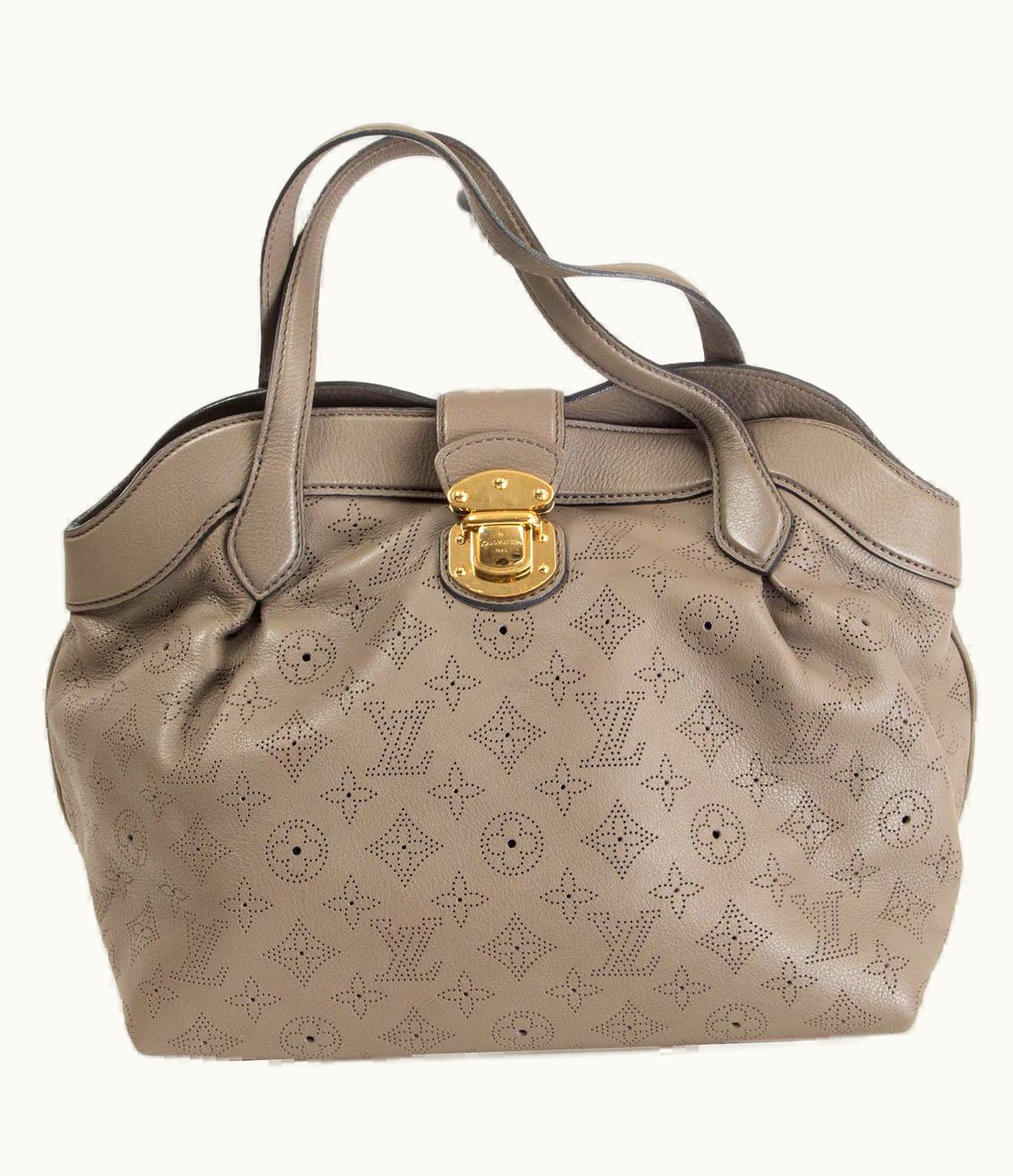 Louis Vuitton Louis Vuitton Taupe Leather Monogram Mahina Cirrus Pm Shoulder Bag