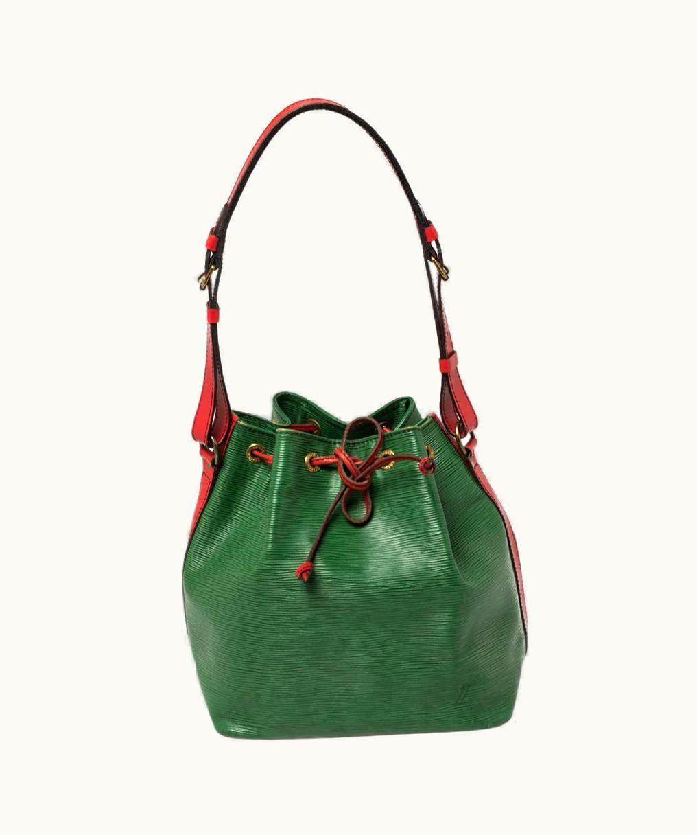 Louis Vuitton Louis Vuitton Borneo Green/Red Epi Leather Petit Noe Bag