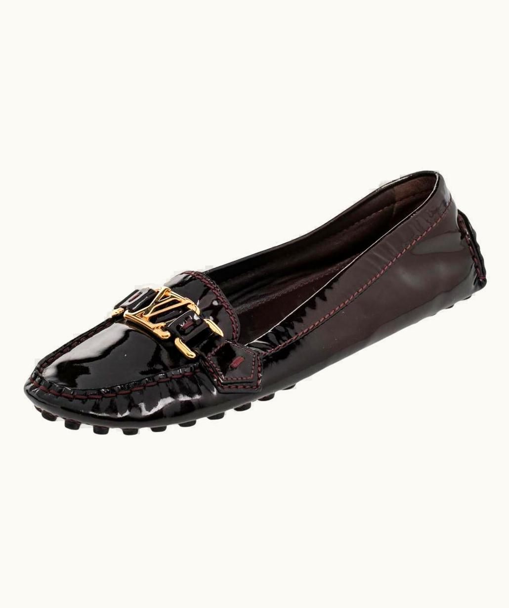 Louis Vuitton Louis Vuitton Burgundy Amarante Vernis Leather Oxford Loafers