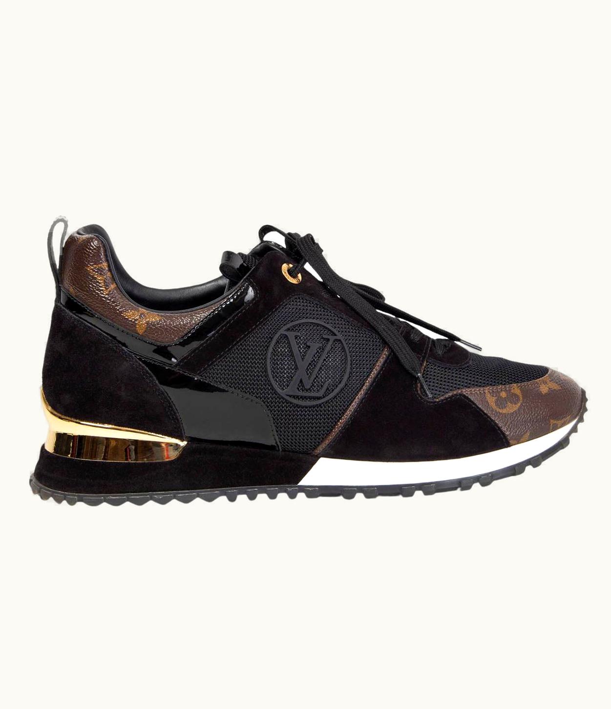 Louis Vuitton Louis Vuitton Black Suede Monogram Run AWay Sneakers Shoes