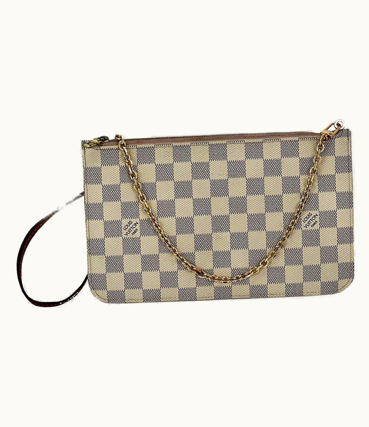 Louis Vuitton Louis Vuitton Pochette Damier Azur Clutch Crossbody Bag From Neverfull