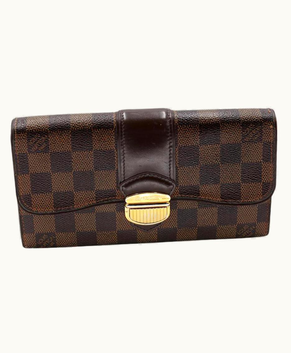 Louis Vuitton Louis Vuitton Sistina Damier Ebene Gm Wallet Lv-w1217p-0007