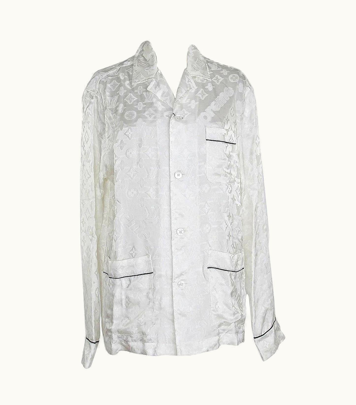 Louis Vuitton Louis Vuitton Supreme Limited Edition White Pyjamas Top