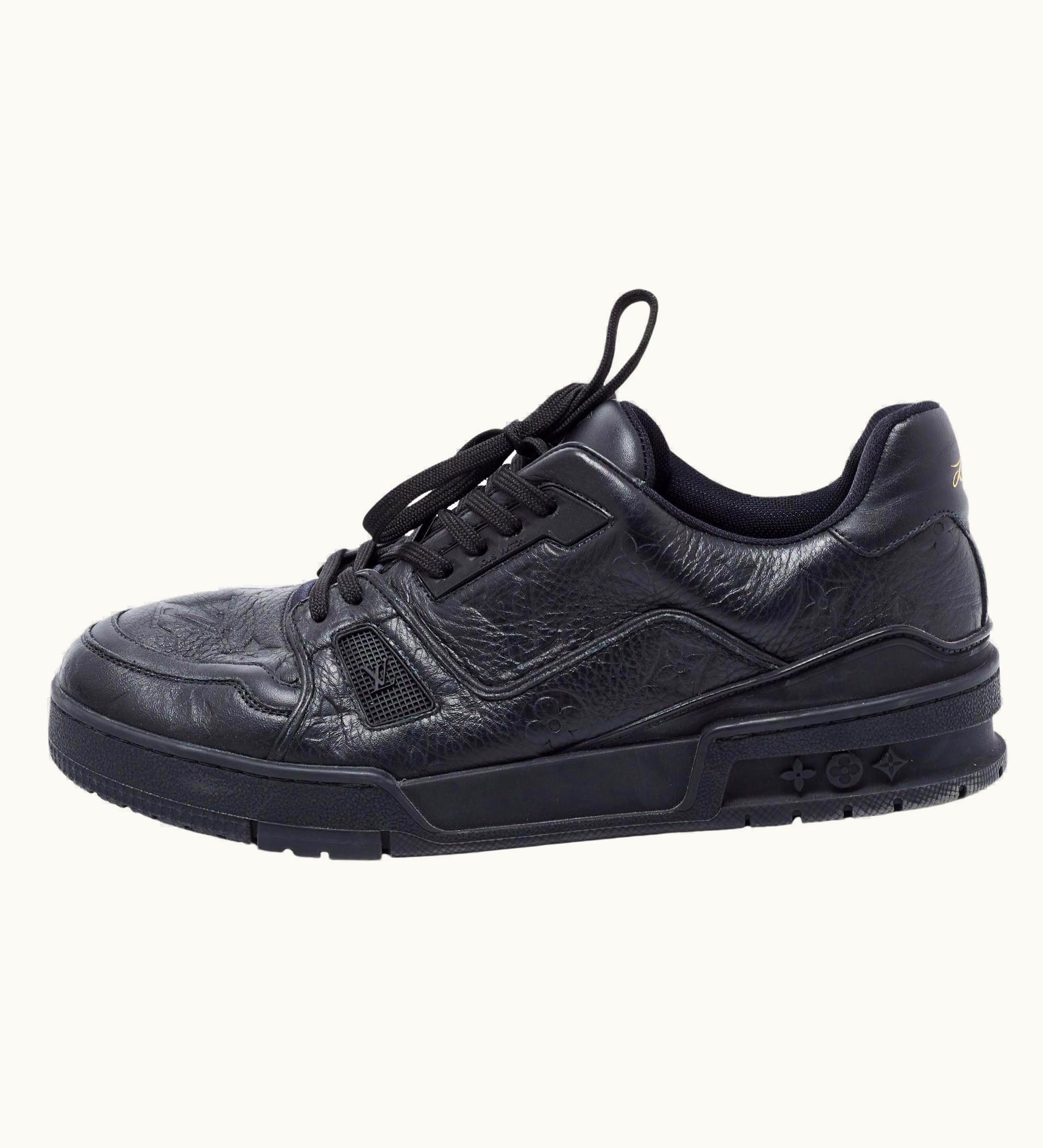 Louis Vuitton Louis Vuitton Black Leather Empreinte Low Top Sneakers