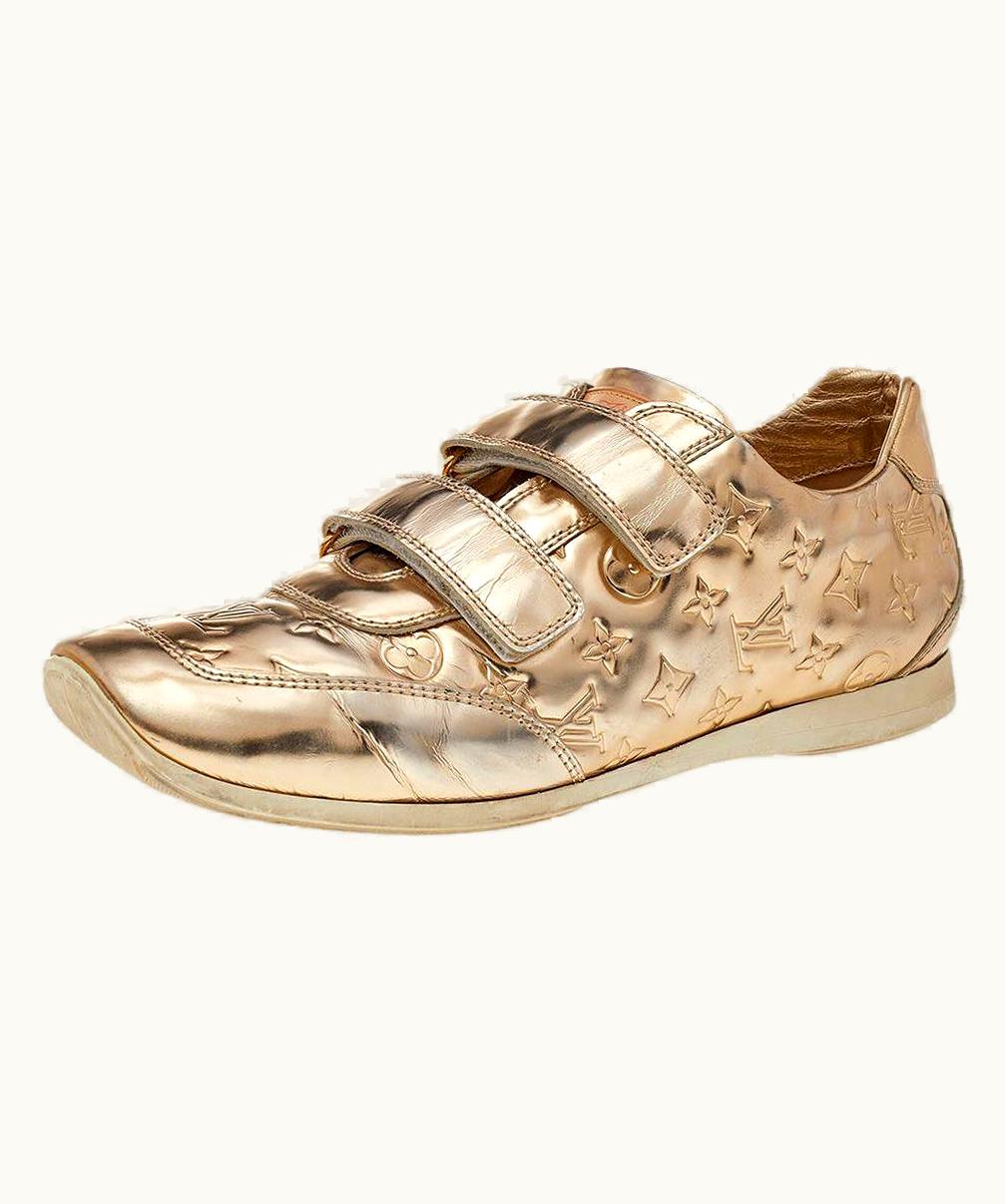 Louis Vuitton Louis Vuitton Metallic Gold Empreinte Leather Low Top Sneakers