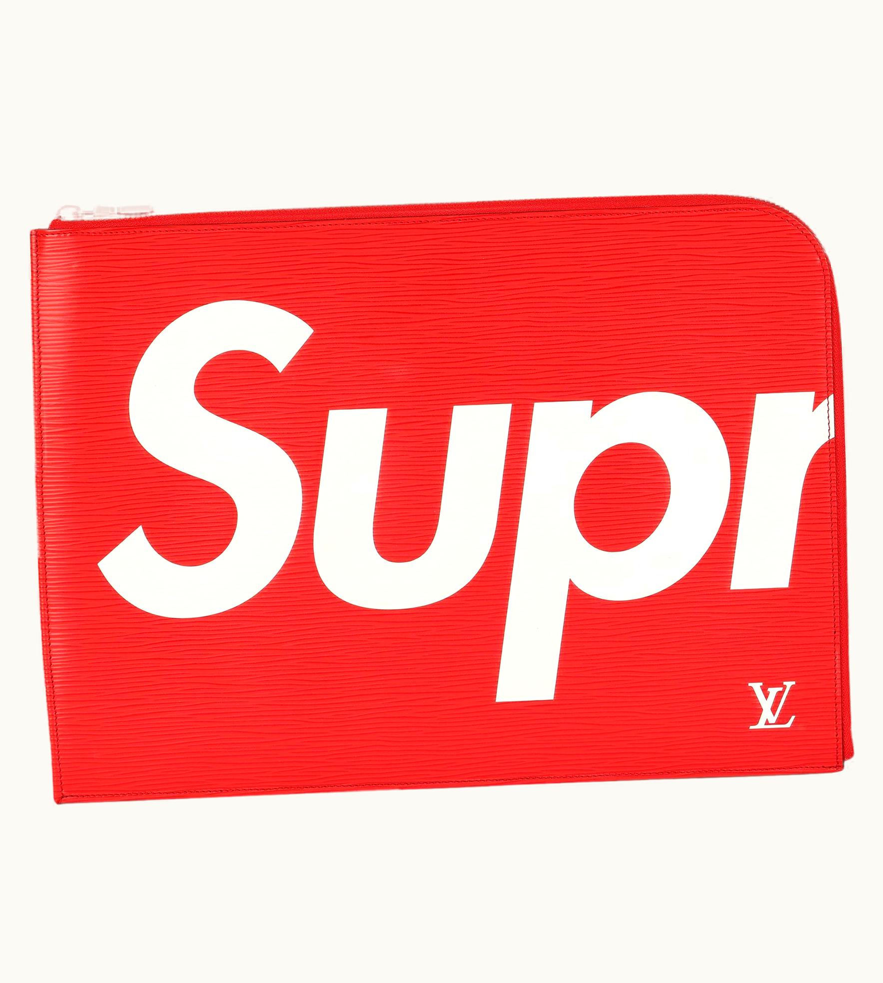 Louis Vuitton Louis Vuitton Supreme Red & White Epi Leather Pochette Jour Gm