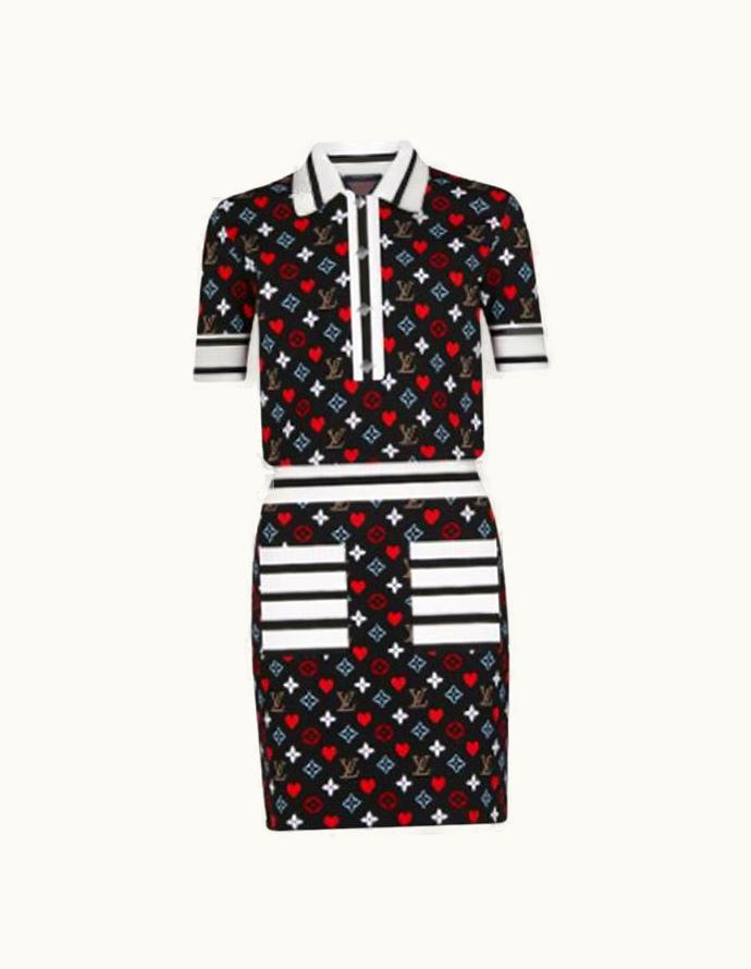 Louis Vuitton Louis Vuitton Monogram Polo Navy Blue Viscose Knit Dress Eu