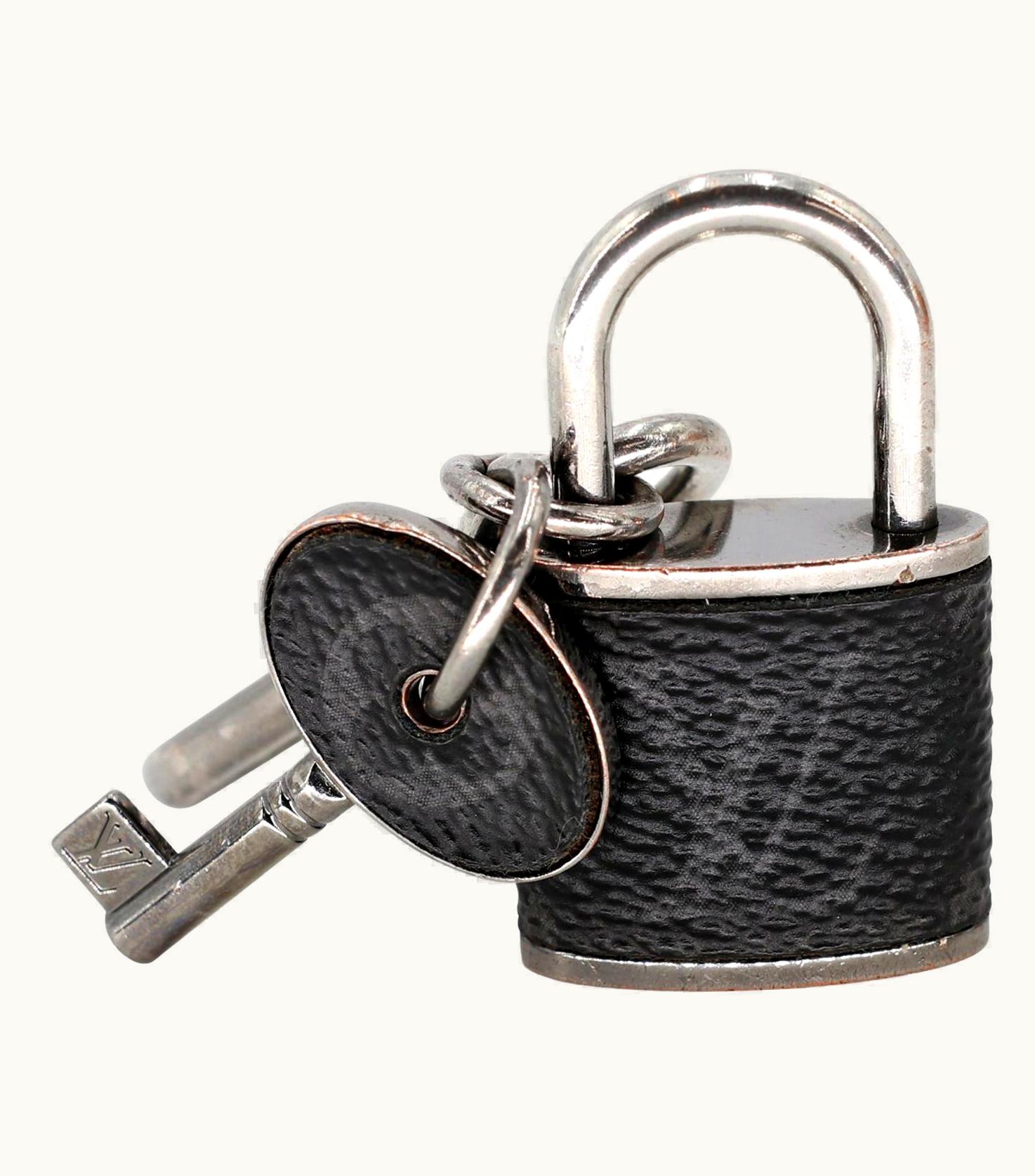 Louis Vuitton Louis Vuitton Monogram Eclipse Padlock Key Charm Bag Lv-j1110p-a002