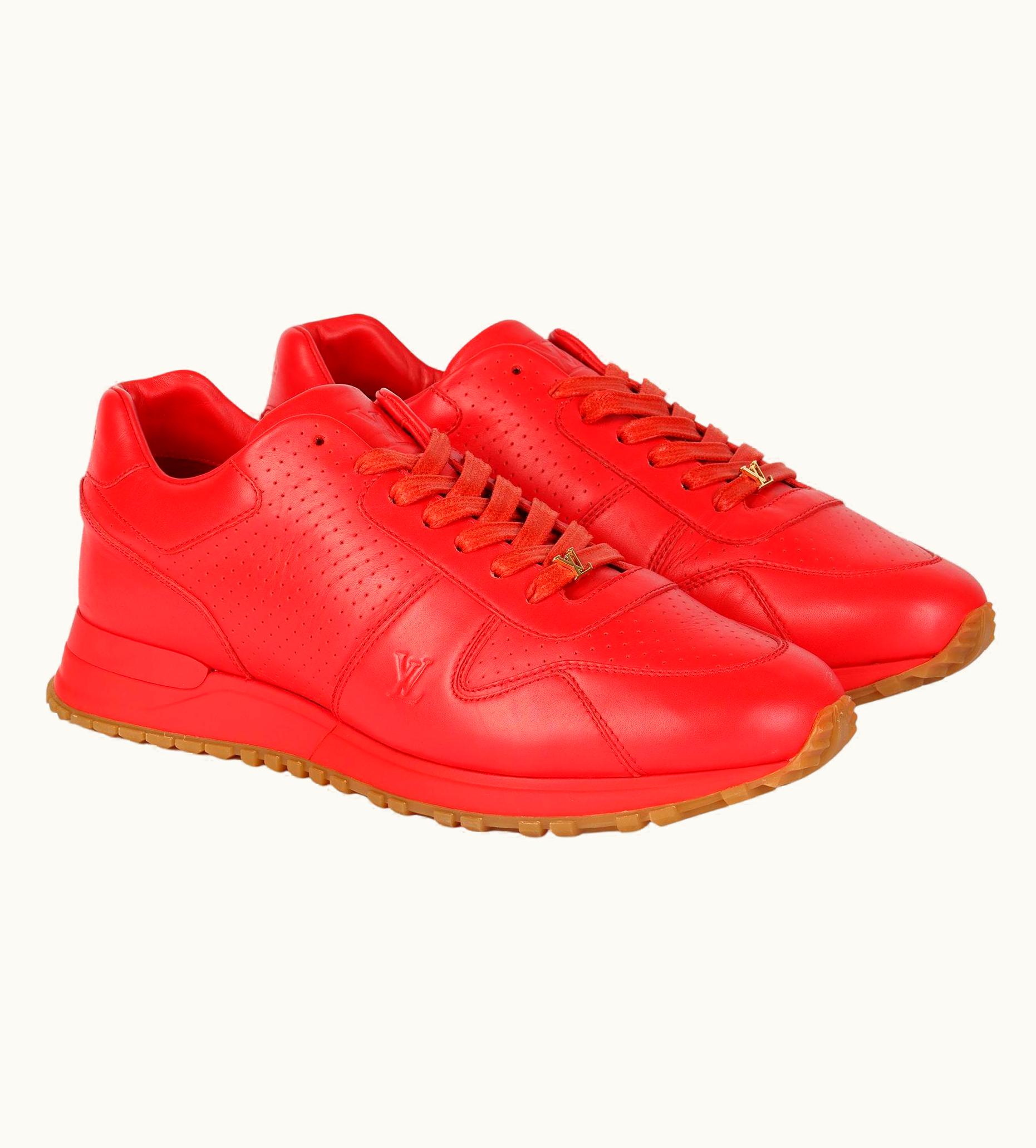 Louis Vuitton Louis Vuitton Supreme Red Leather Run AWay Sneakers