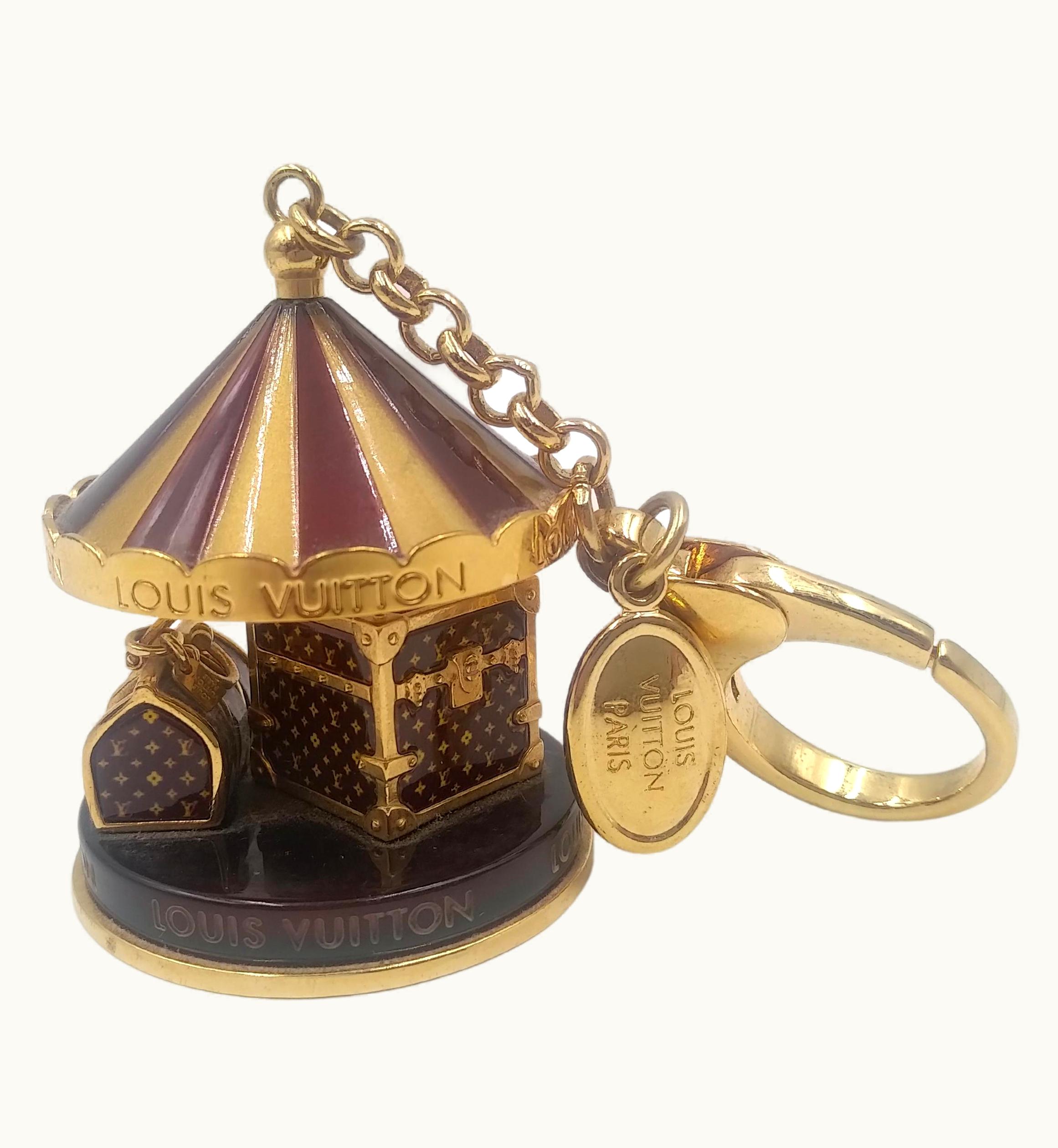 Louis Vuitton Louis Vuitton Gold/Brown Monogram Carousel Key Chain And Bag Charm