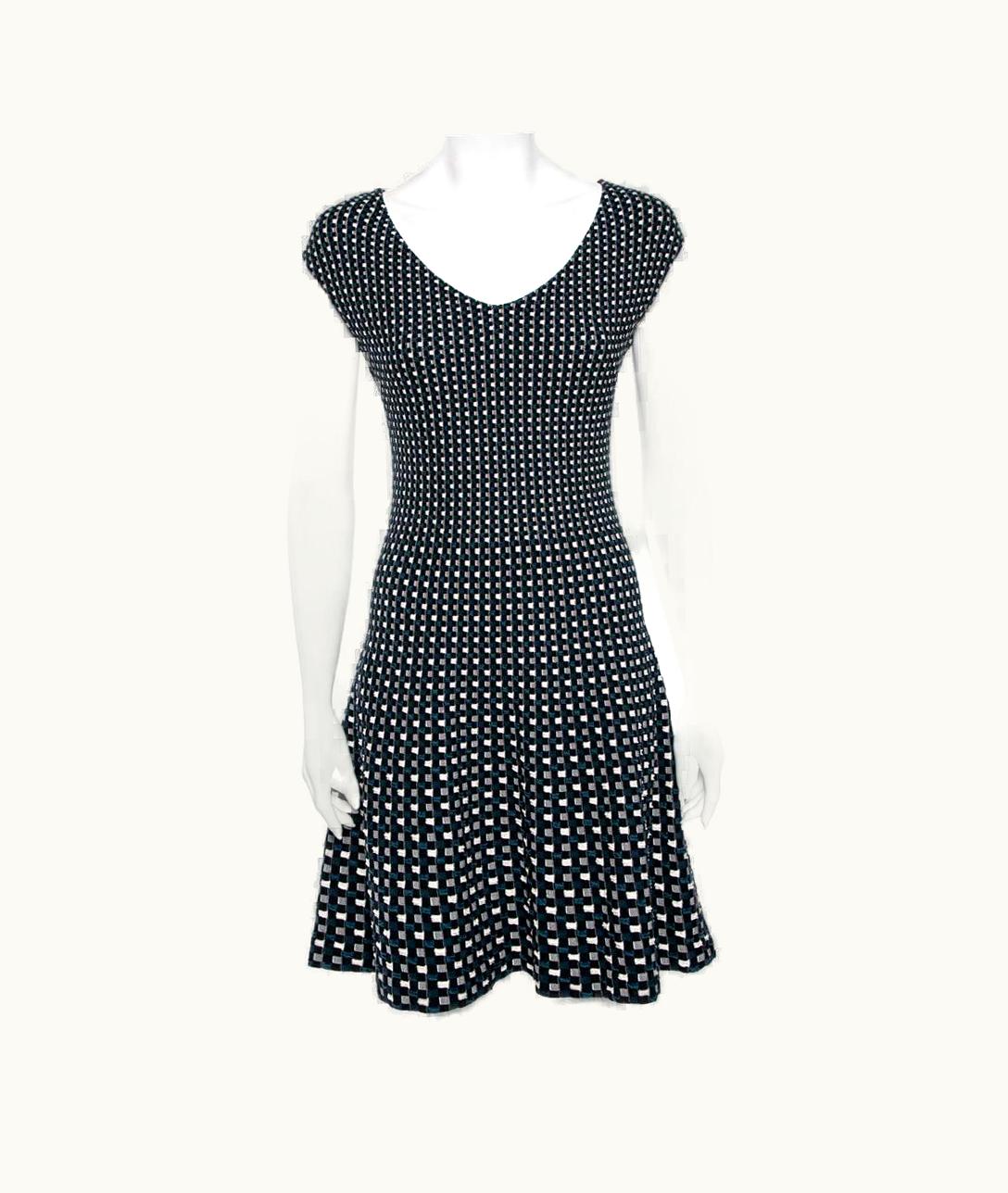 Louis Vuitton Louis Vuitton Multicolored Silk Knit Flared Short Dress