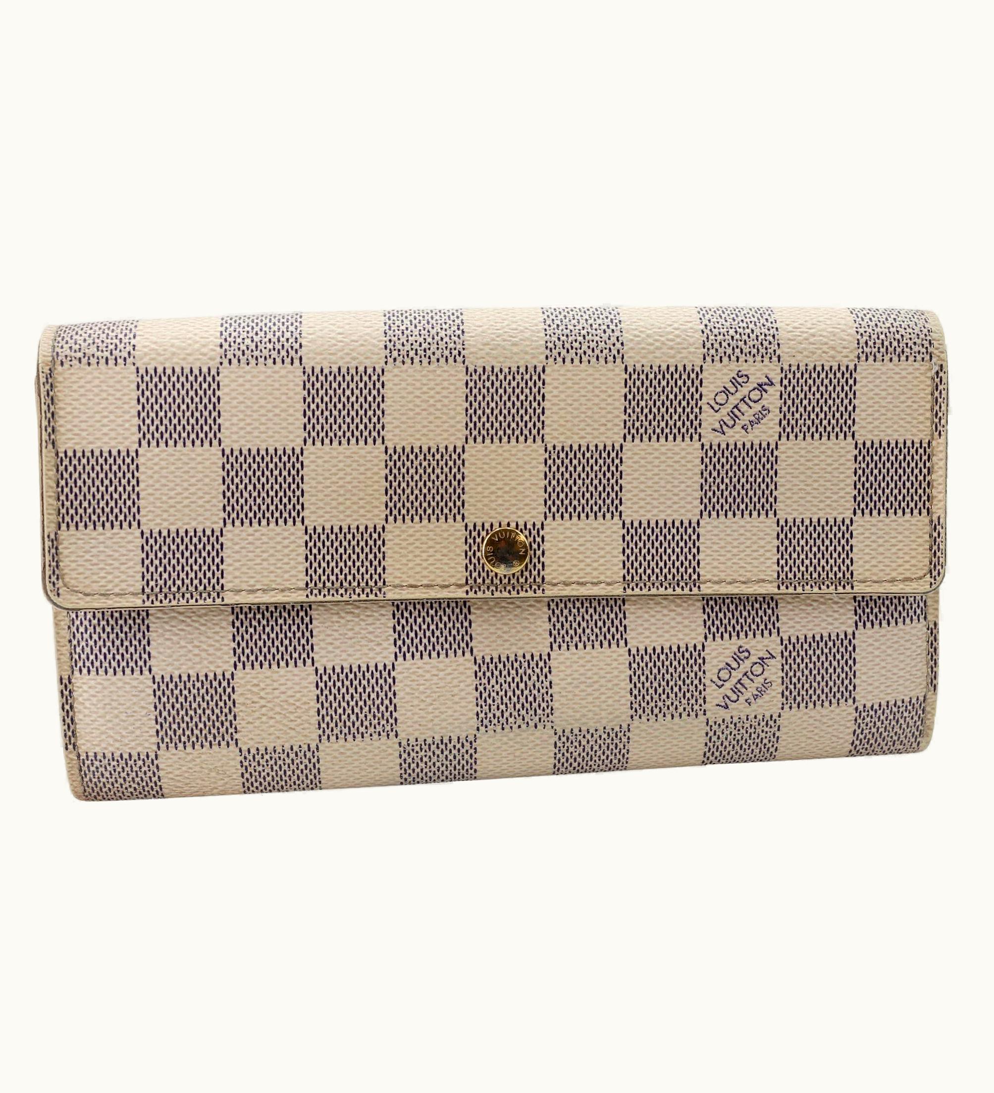 Louis Vuitton Louis Vuitton Azur Canvas Sarah Gm Long Wallet Lv-w1110p-a004