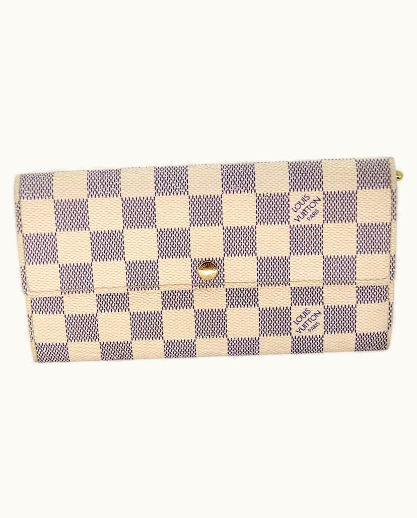 Louis Vuitton Louis Vuitton Sarah Gm Large Azur Canvas Wallet Lv-0729n-0003