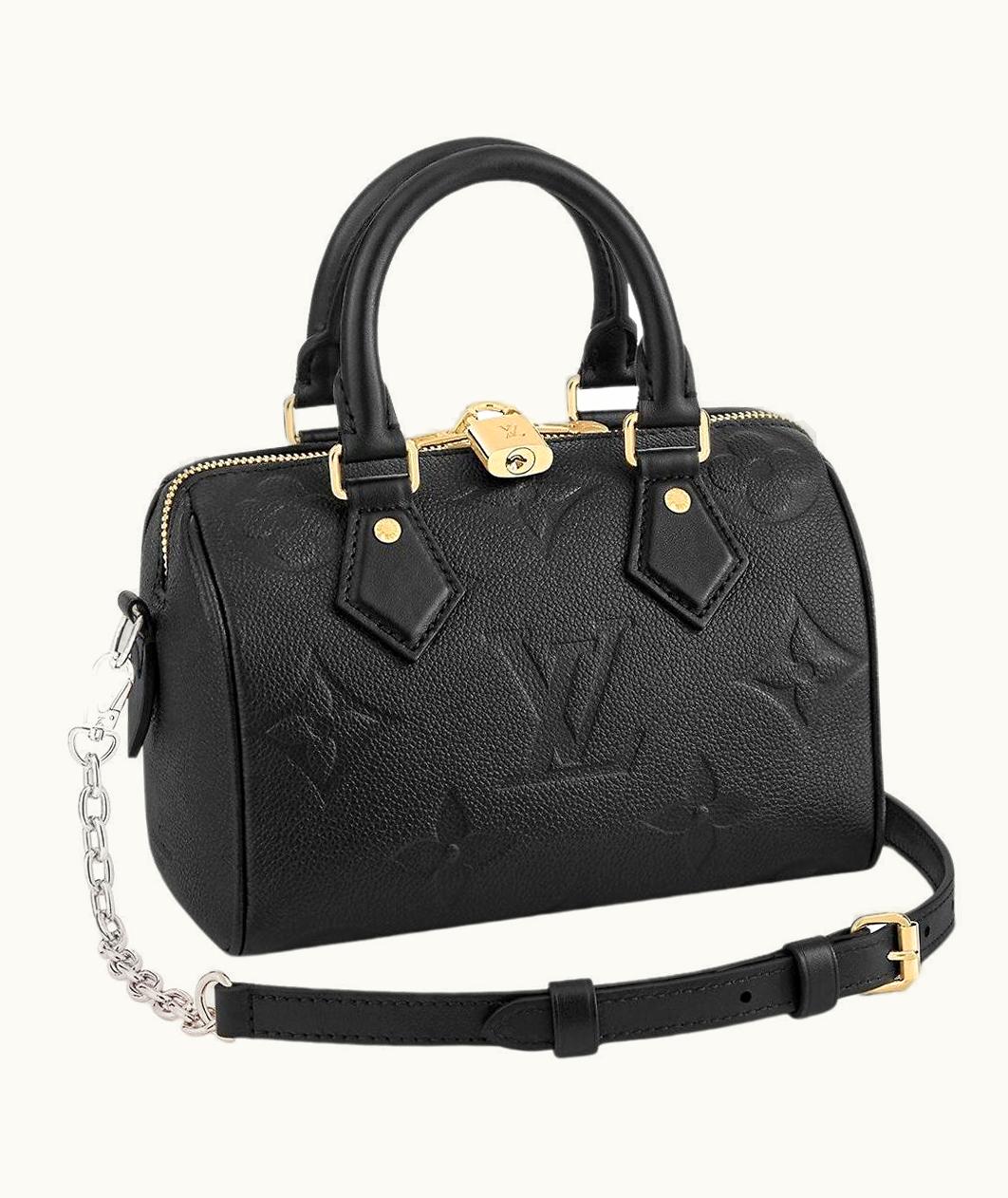 Louis Vuitton Louis Vuitton Noir Monogram Empreinte Leather Speedy Bandoulière 20 Bag