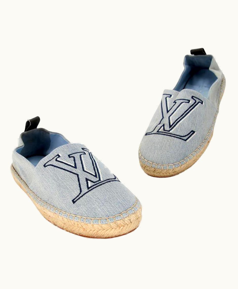 Louis Vuitton Louis Vuitton Lv 37 Denim Espadrille Monogram Flats Lv-0924p-0003