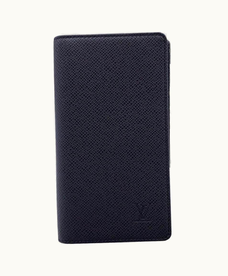 Louis Vuitton Louis Vuitton Black Taiga Leather Vertical Bifold Long Wallet