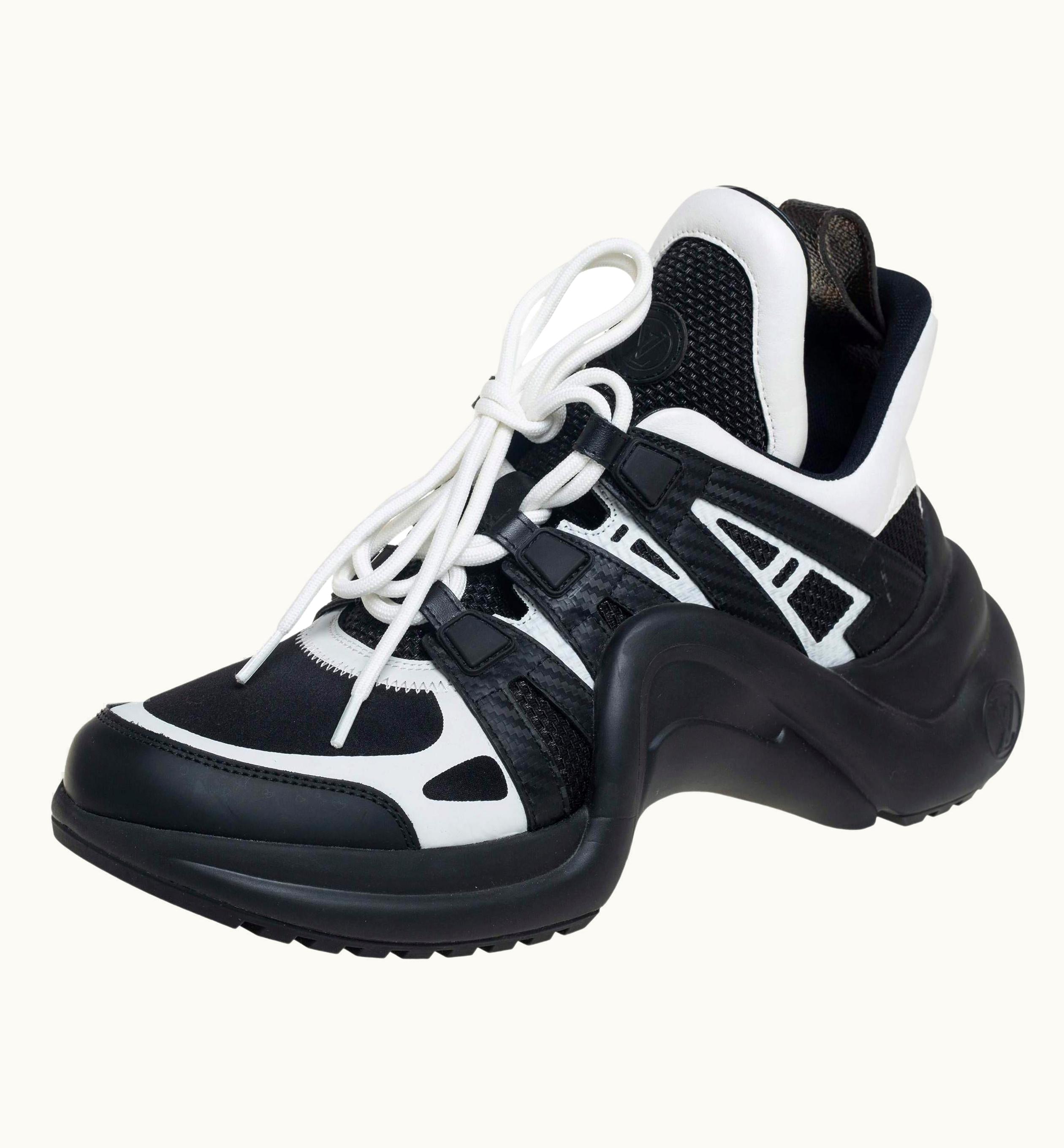 Louis Vuitton Louis Vuitton Black/White Neoprene And Leather Archlight Sneakers