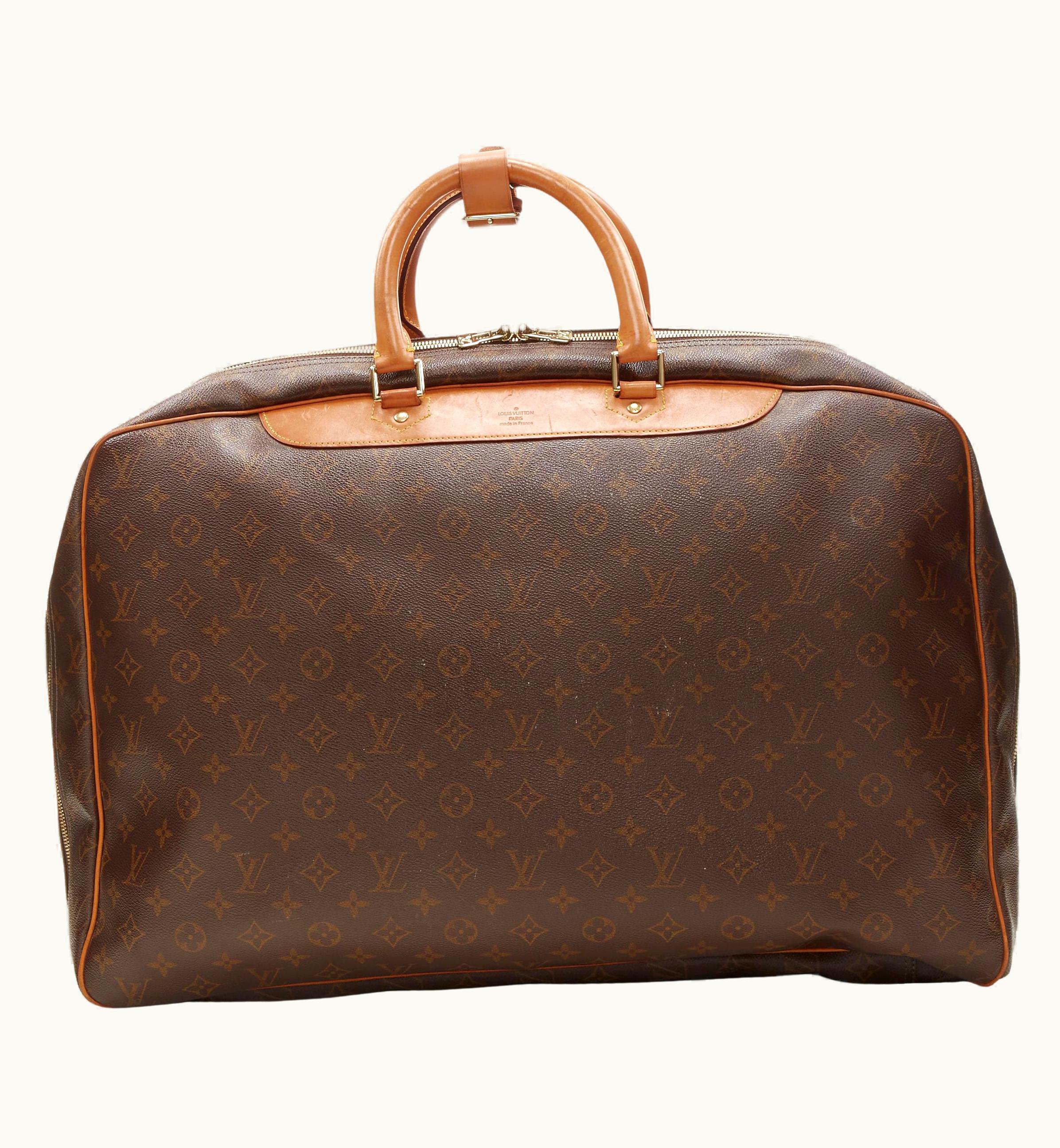 Louis Vuitton Louis Vuitton Vintage Alize Brown Monogram Leather 2 Compartment Bag Garment Bag