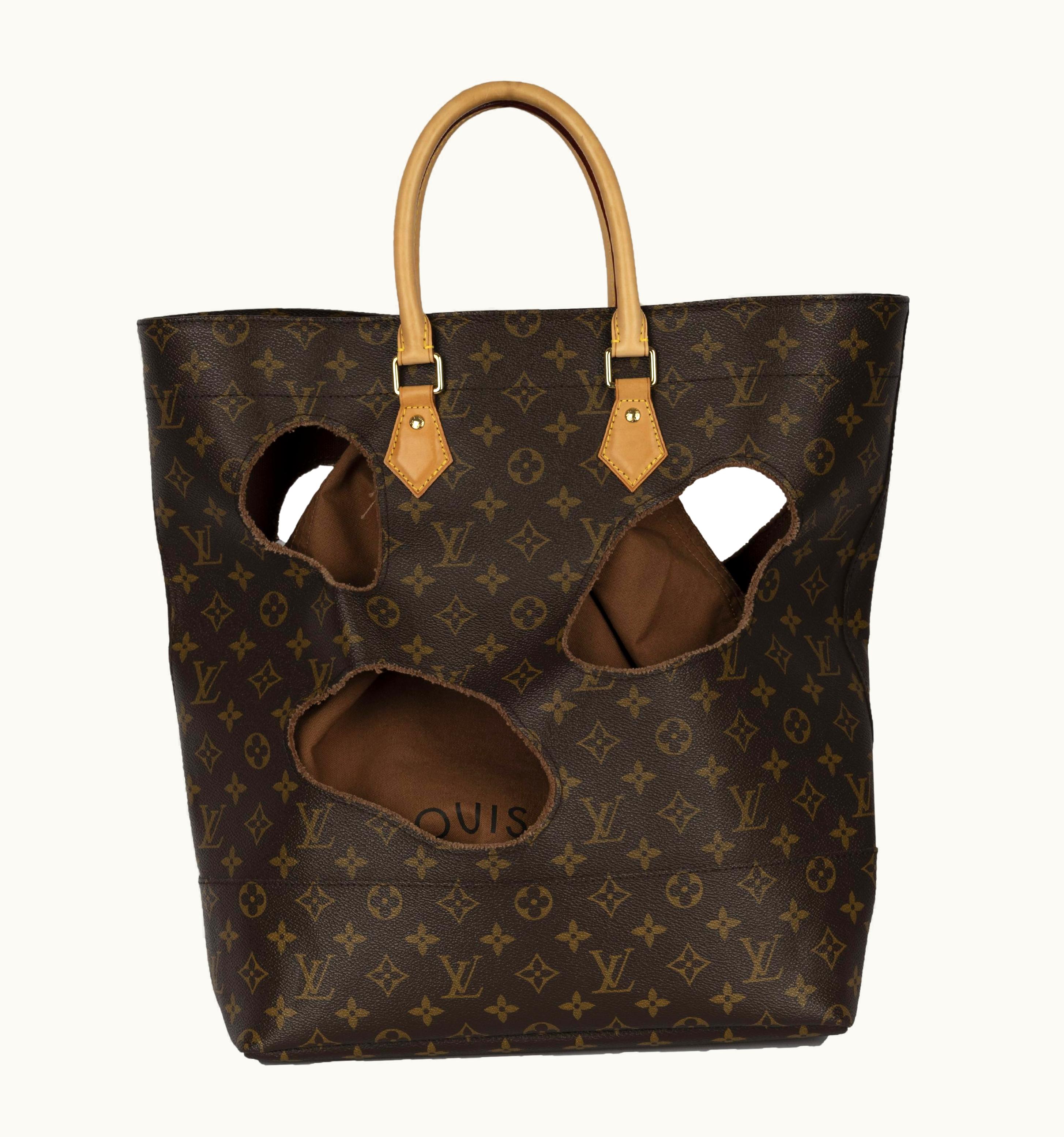 Comme Des Garçons Louis Vuitton Comme Des Garçons Burned Holes Monogram Tote Bag- '10s