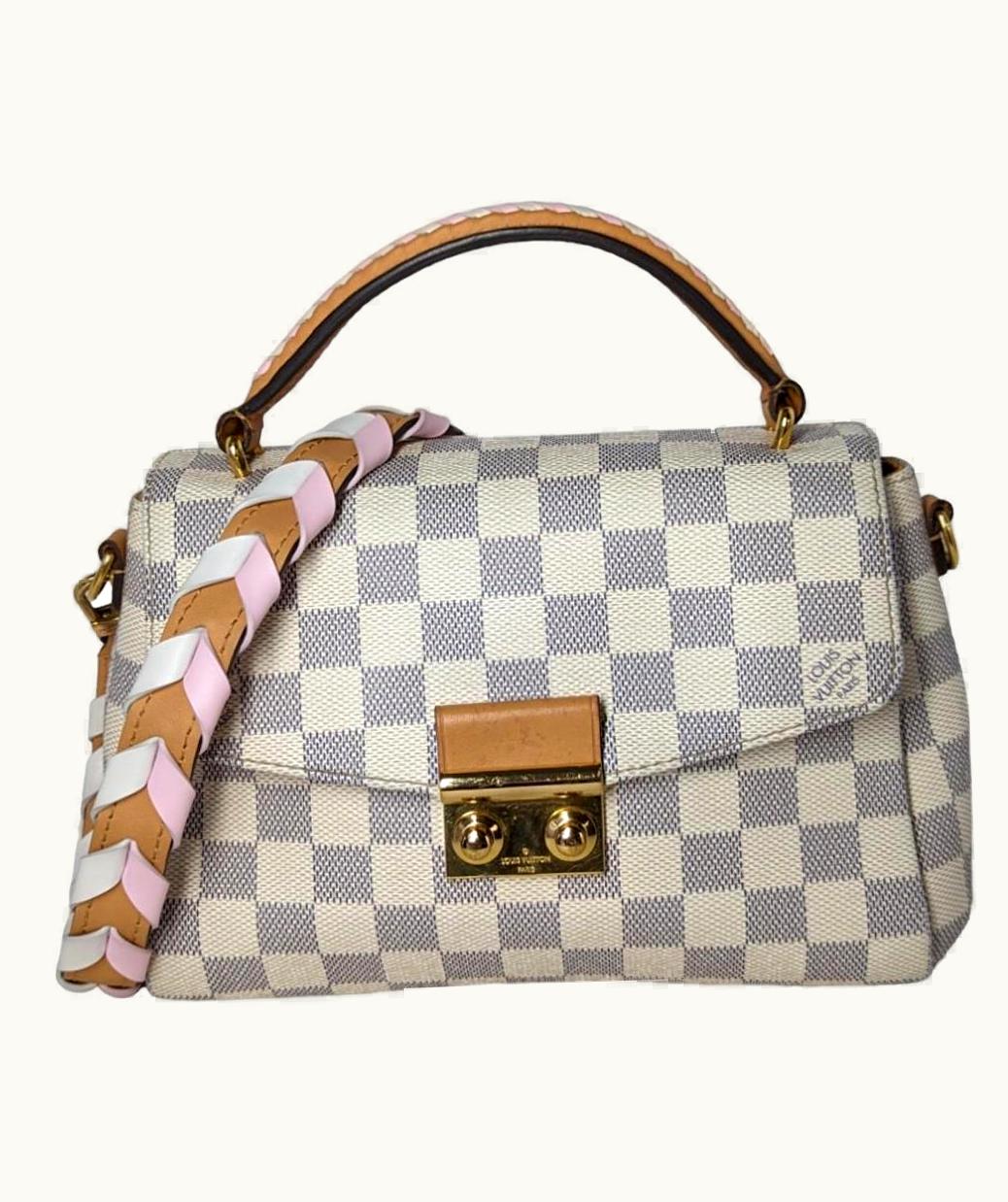 Louis Vuitton Louis Vuitton Damier Azur Braided Croisette Rose Bag