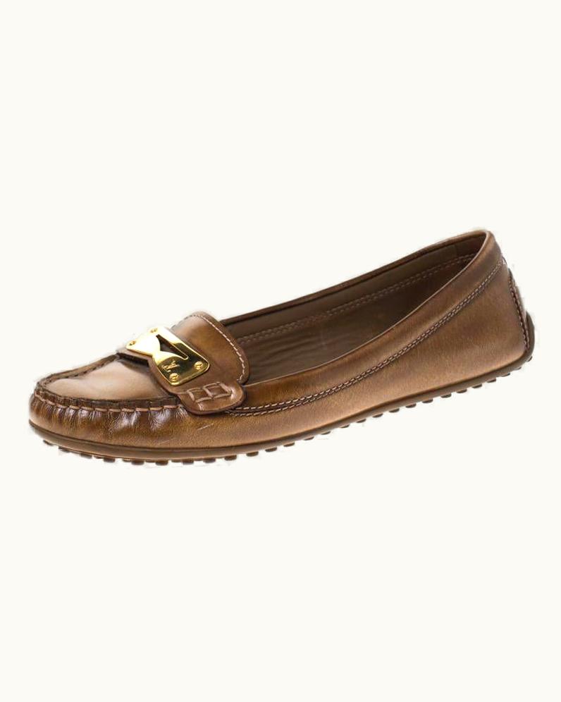Louis Vuitton Louis Vuitton Brown Leather Penny Loafers