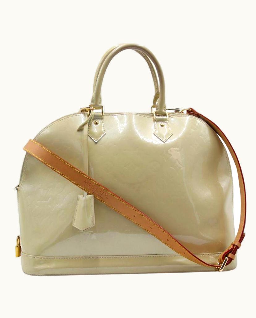 Louis Vuitton Louis Vuitton Monogram Vernis Leather Alma Hand Bag With Mislux Shoulder Strap