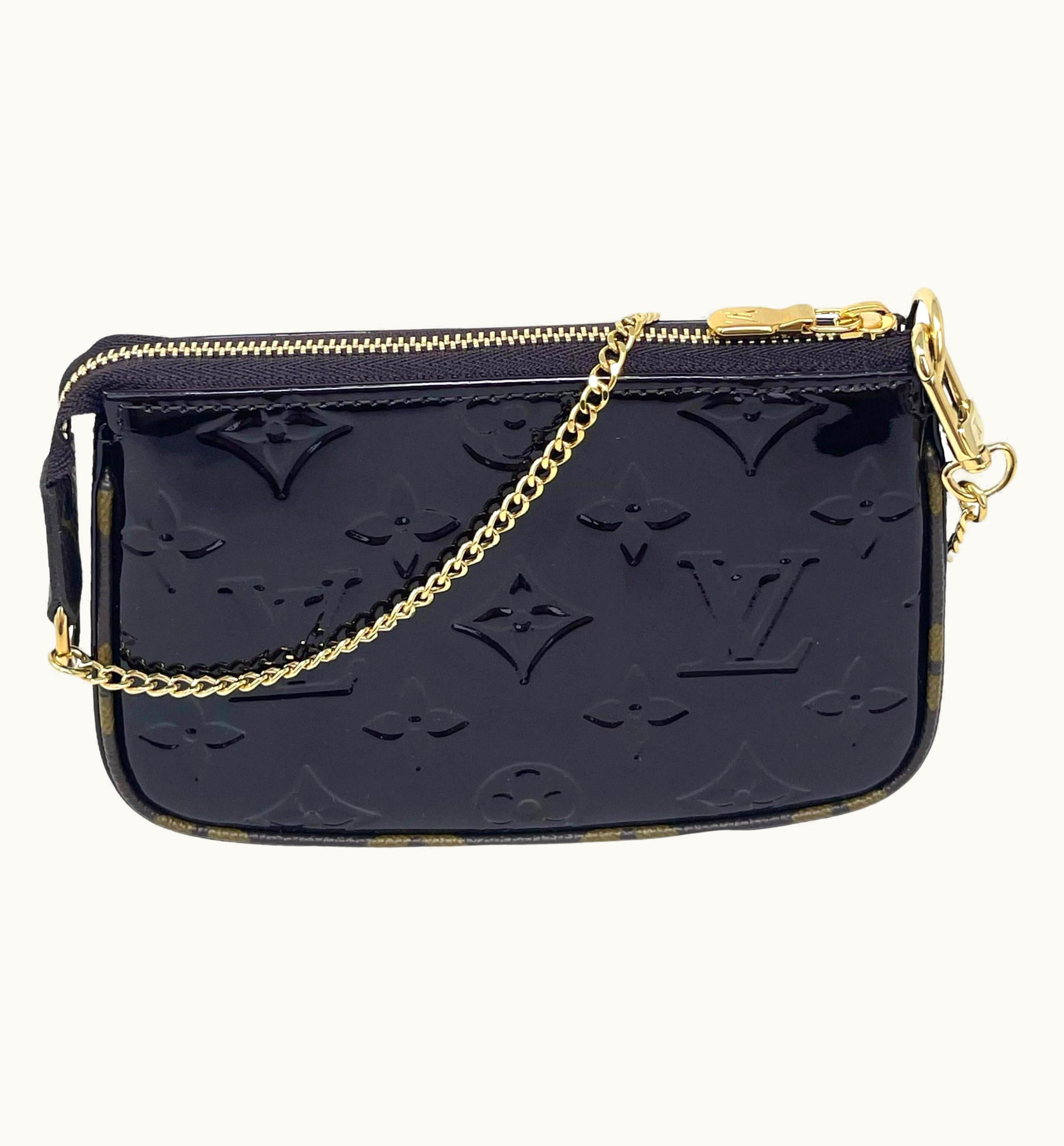 Louis Vuitton Louis Vuitton Amarante Red Monogram Vernis Patent Leather Mini Pochette Bag