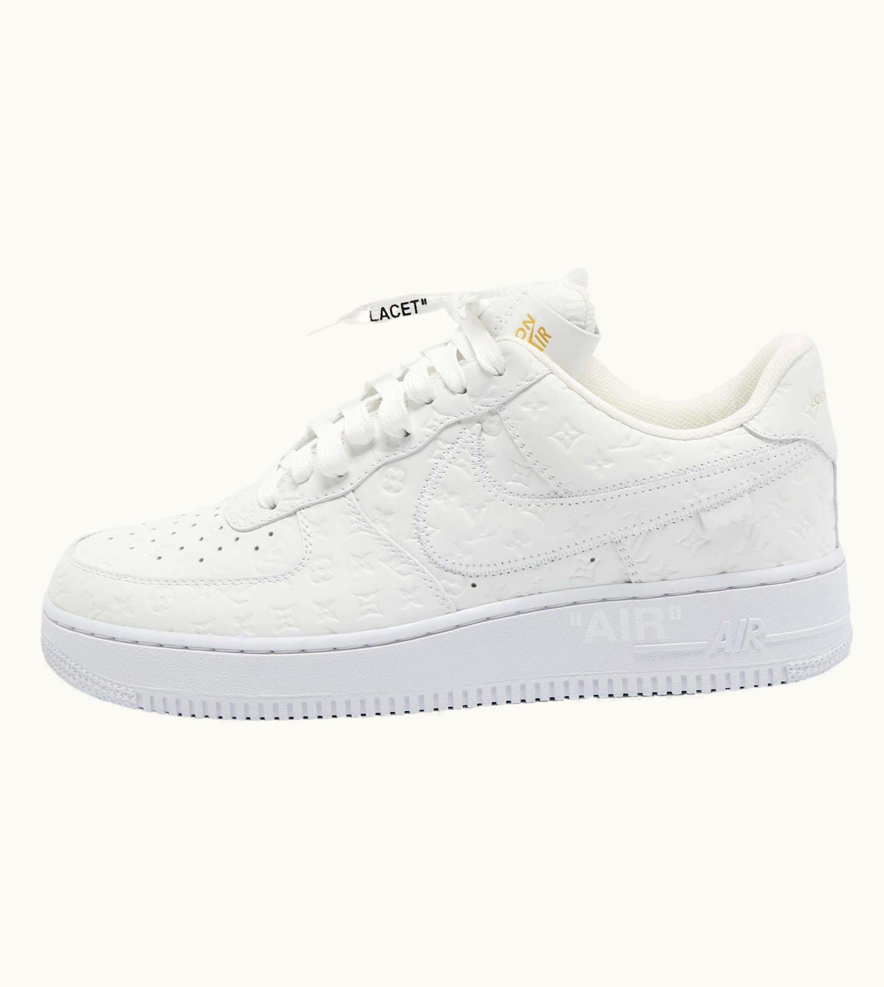 Louis Vuitton Louis Vuitton/Air Force White Leather Low Top Sneakers