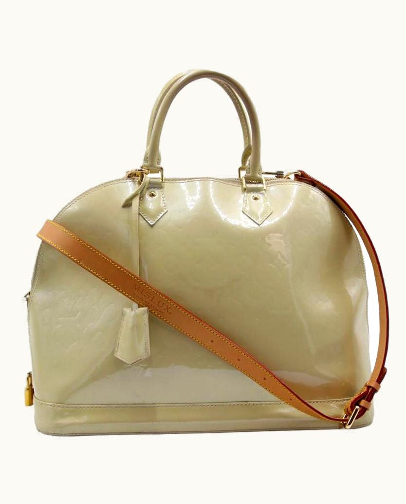 Louis Vuitton Louis Vuitton Alma Jumbo Extra Large Monogram Gm Gold Miroir Vernis Satchel