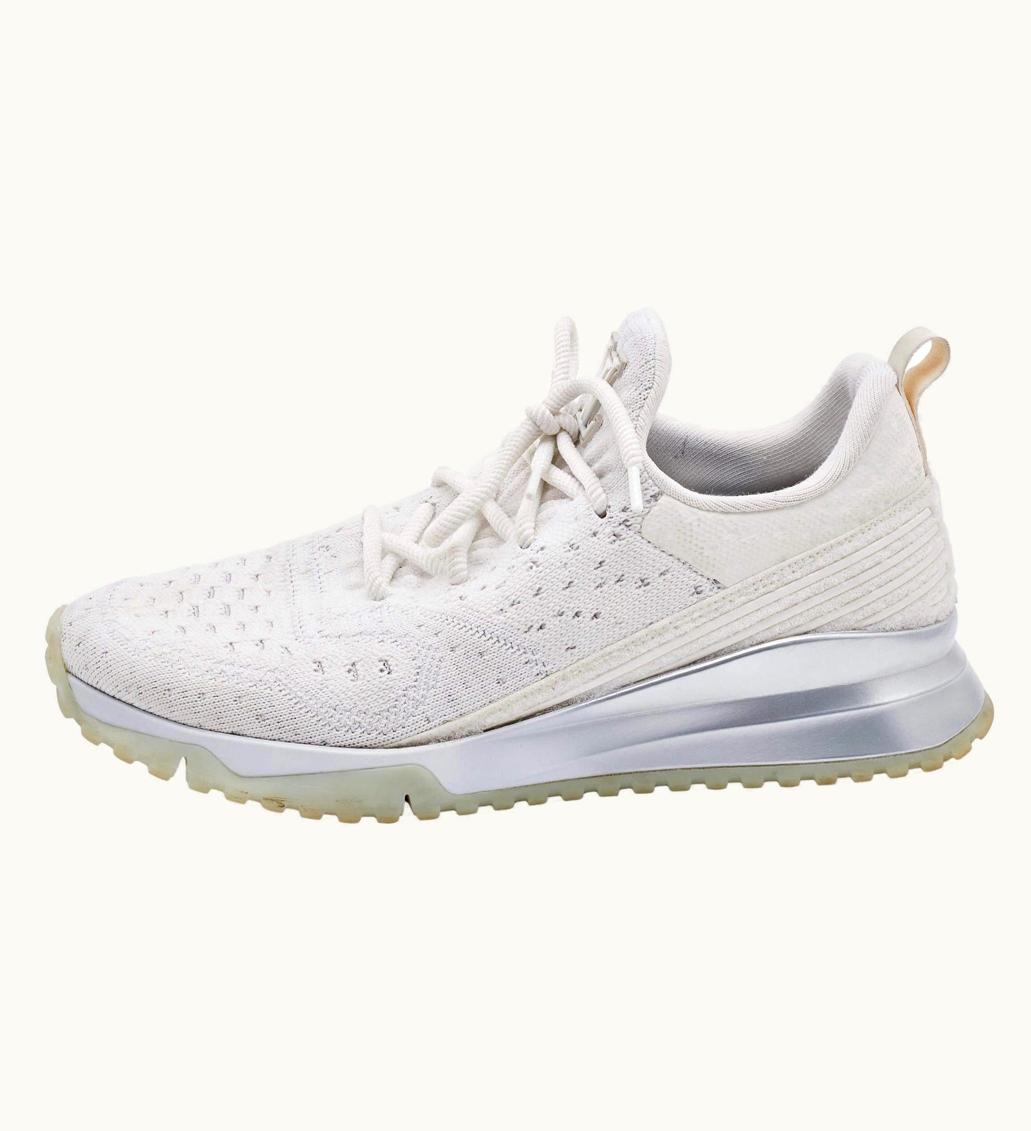 Louis Vuitton Louis Vuitton White Knit Fabric V.n.r Sneakers