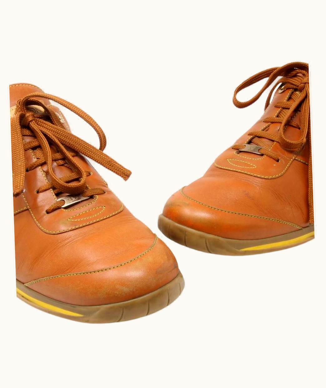 Louis Vuitton Louis Vuitton Tan Men' Calfskin Leather Leisure Sneaker Shoes Lv-s0917p-0163