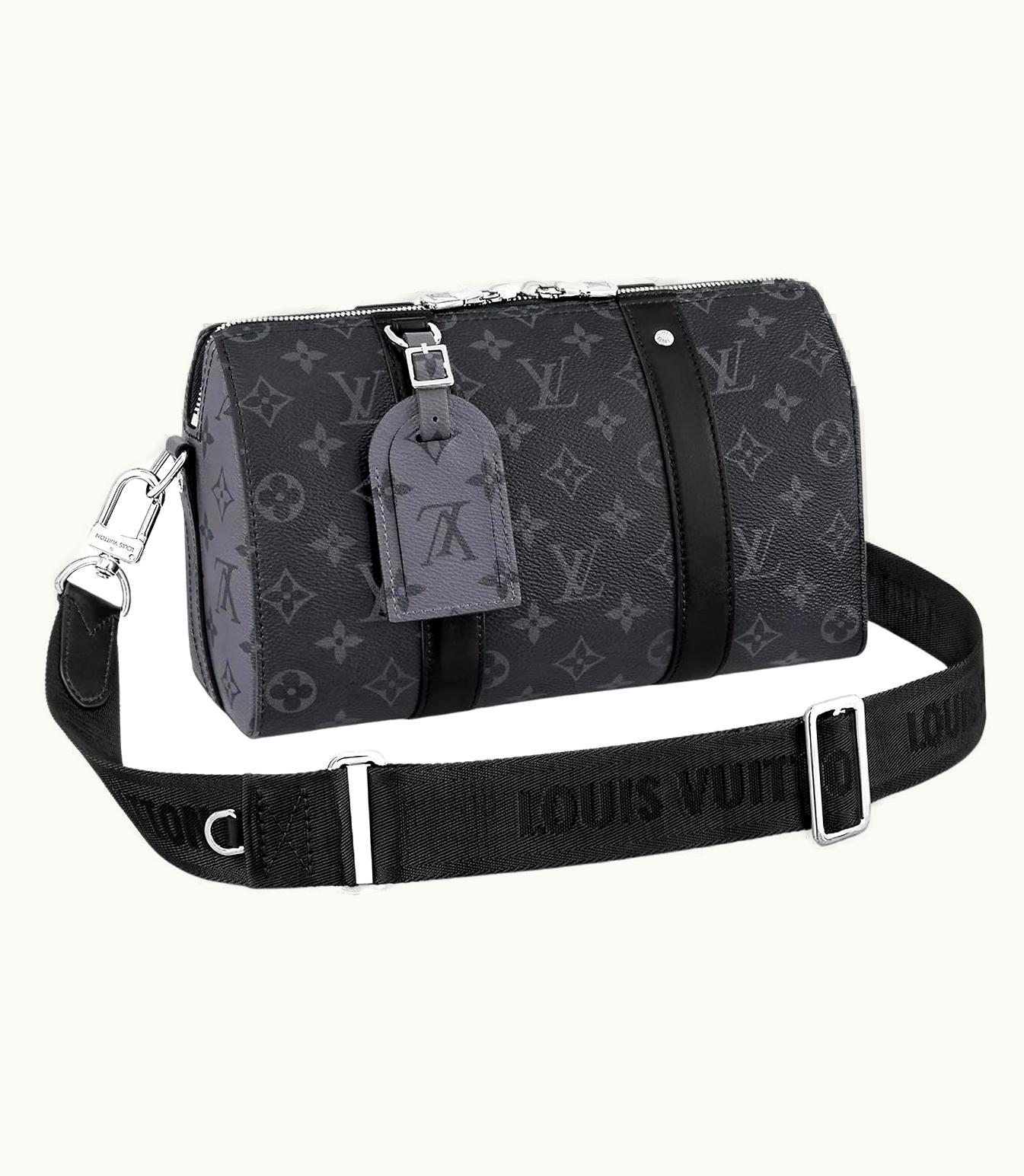 Louis Vuitton Louis Vuitton Black Monogram Eclipse And Monogram Eclipse City Keepall Bag