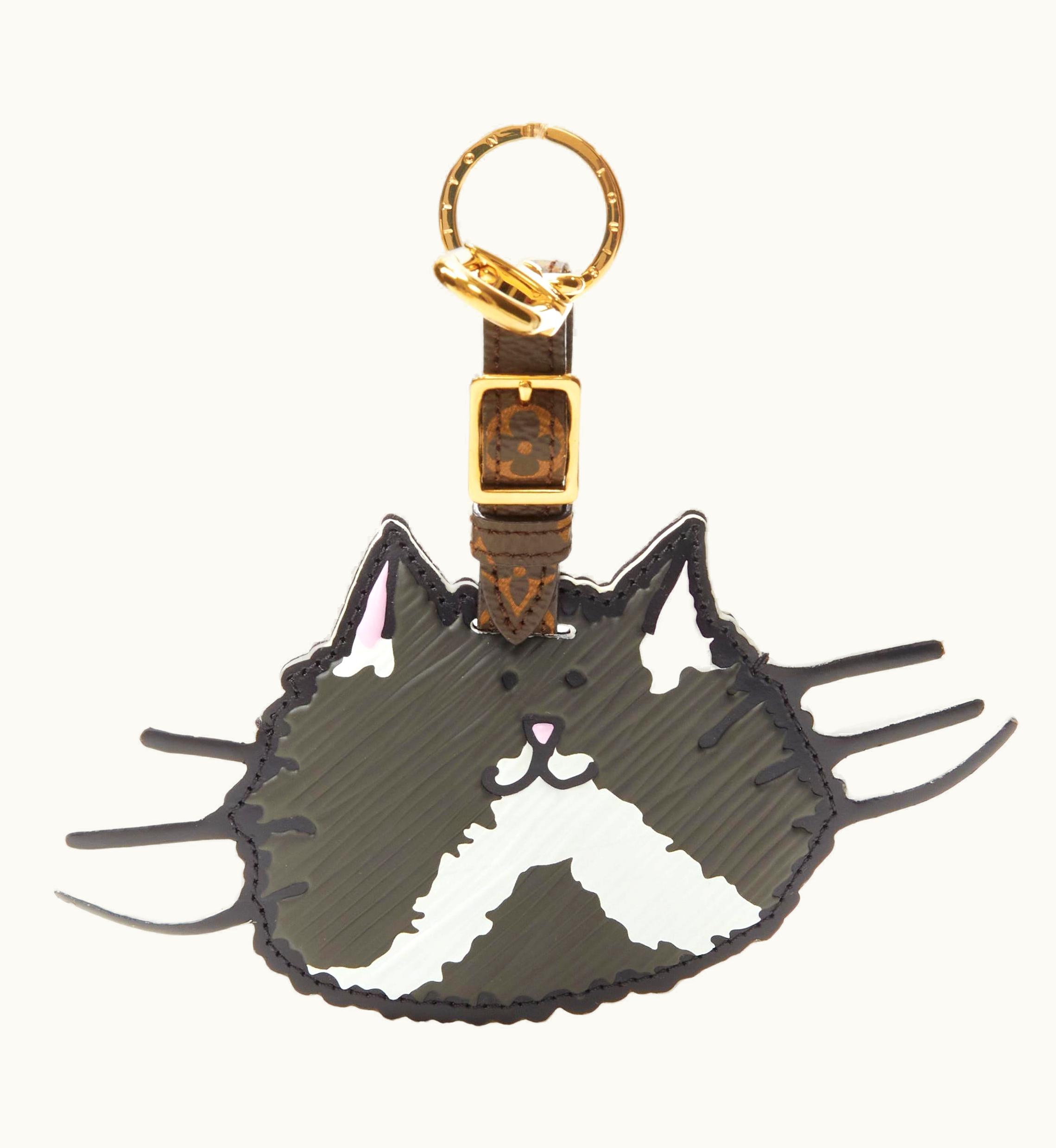 Louis Vuitton Rare Louis Vuitton Grace Coddingtom Catogram Grey Epi Cat Bag Charm Key Holder