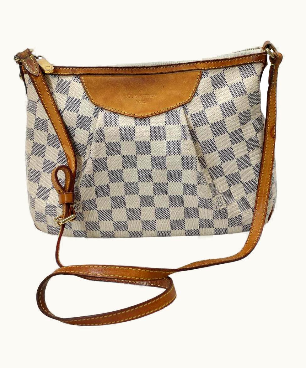 Louis Vuitton Louis Vuitton Siracusa Damier Azur Pm Monogram Crossbody Bag Lv-b0504p-0003
