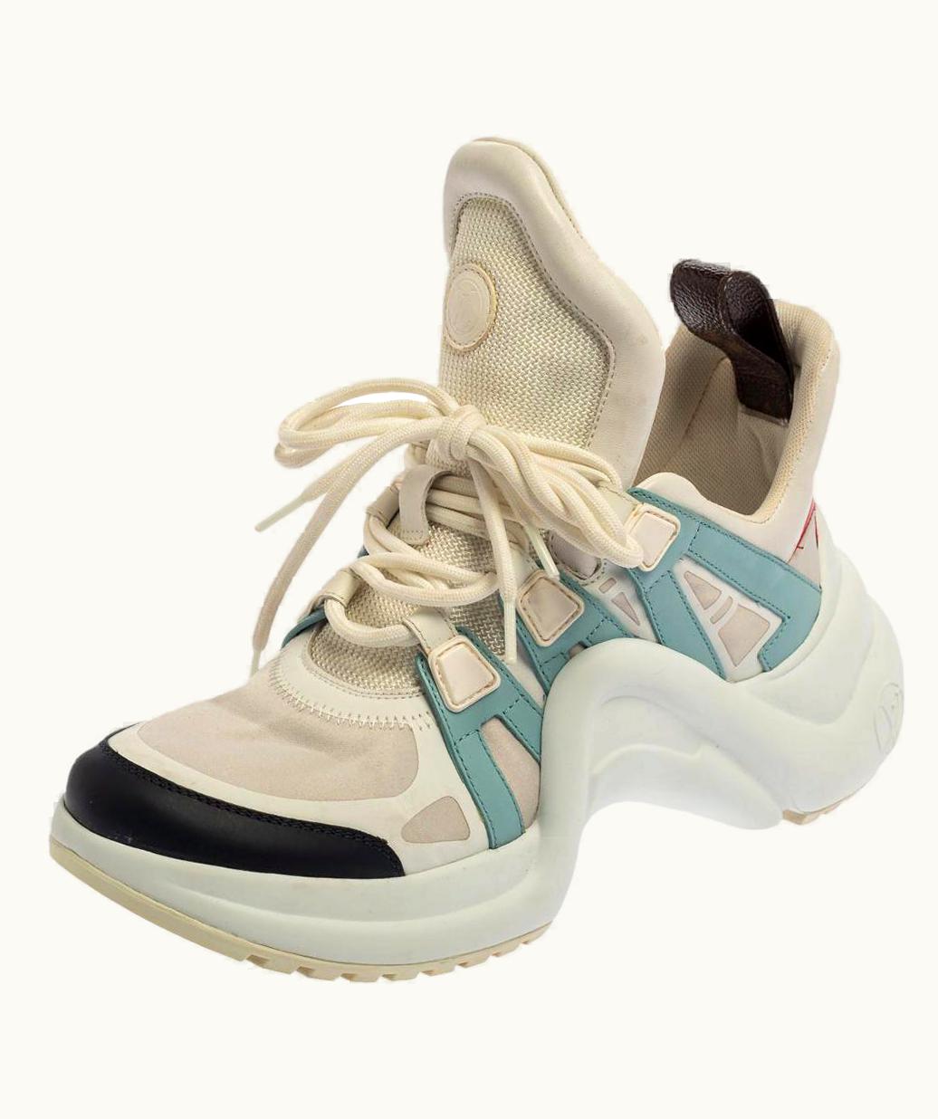 Louis Vuitton Louis Vuitton Mesh And Monogram Canvas Archlight Lace Up Sneakers